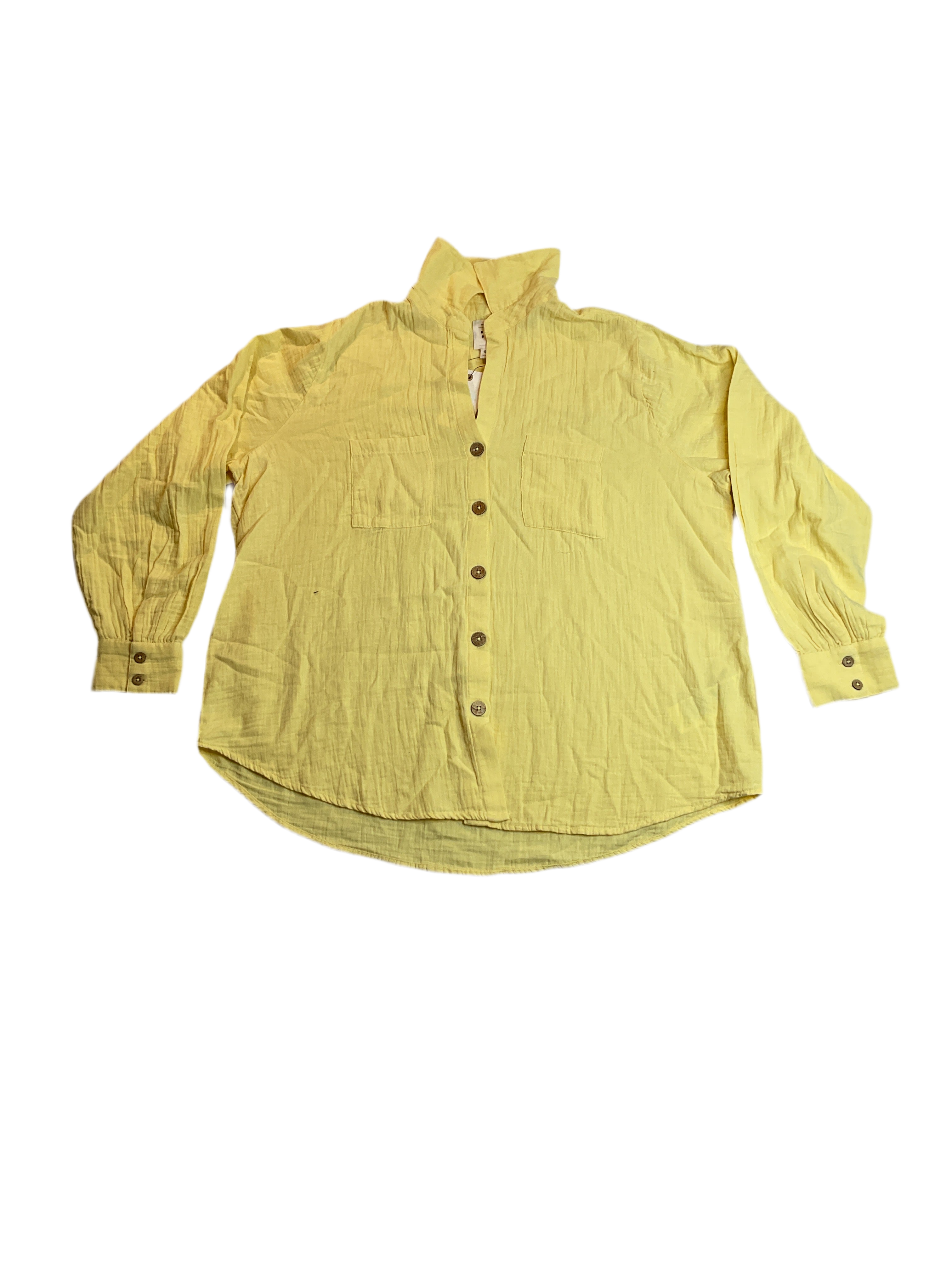 Billabong Juniors' Swell Crinkled Blouse - Cali Rays Sz M