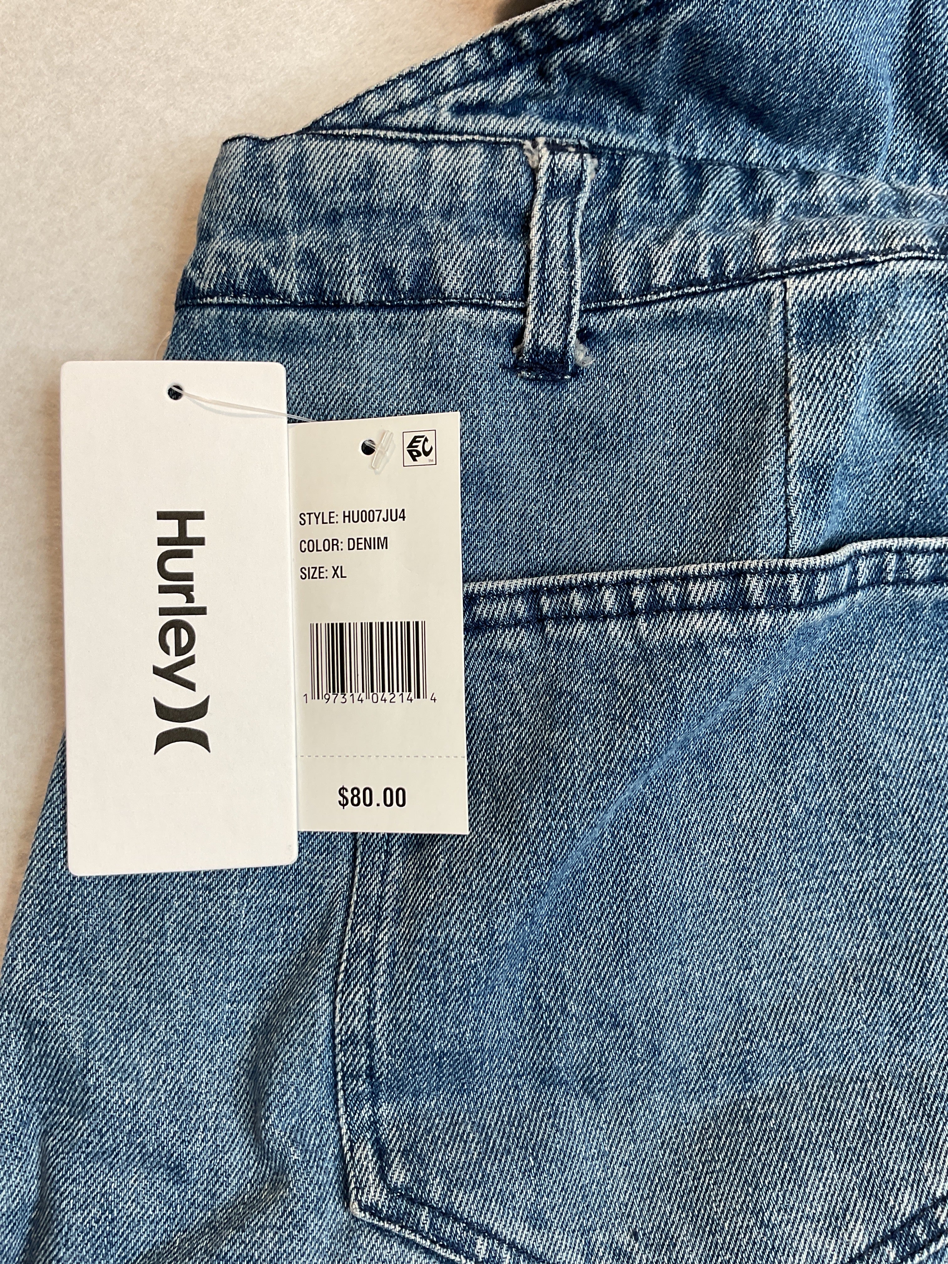 Hurley Women's Mika Shortall in Denim, 100% Cotton, Size XL