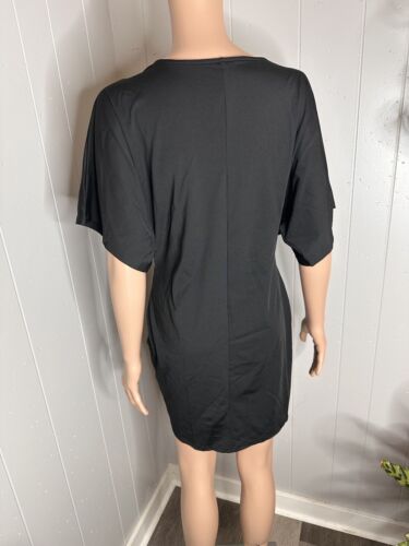 Floerns Women's Deep V Neck Twisted Plunging High Slit Mini Party Dress