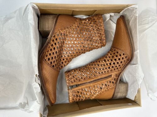 Free People In the Loop Woven Ankle Boots Brown Size 38.5/US 8