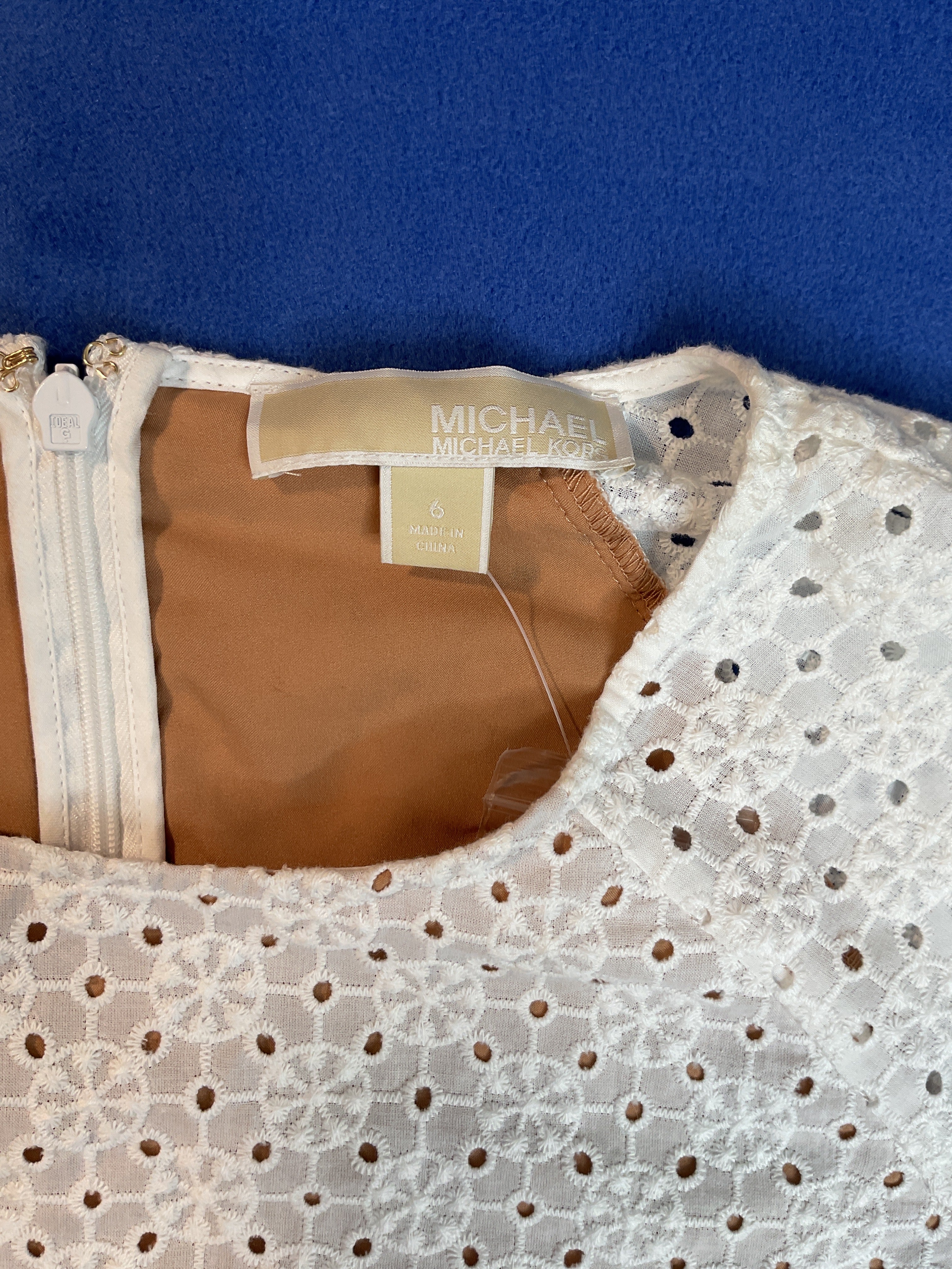 Michael Kors Eyelet Cutout Mini Dress