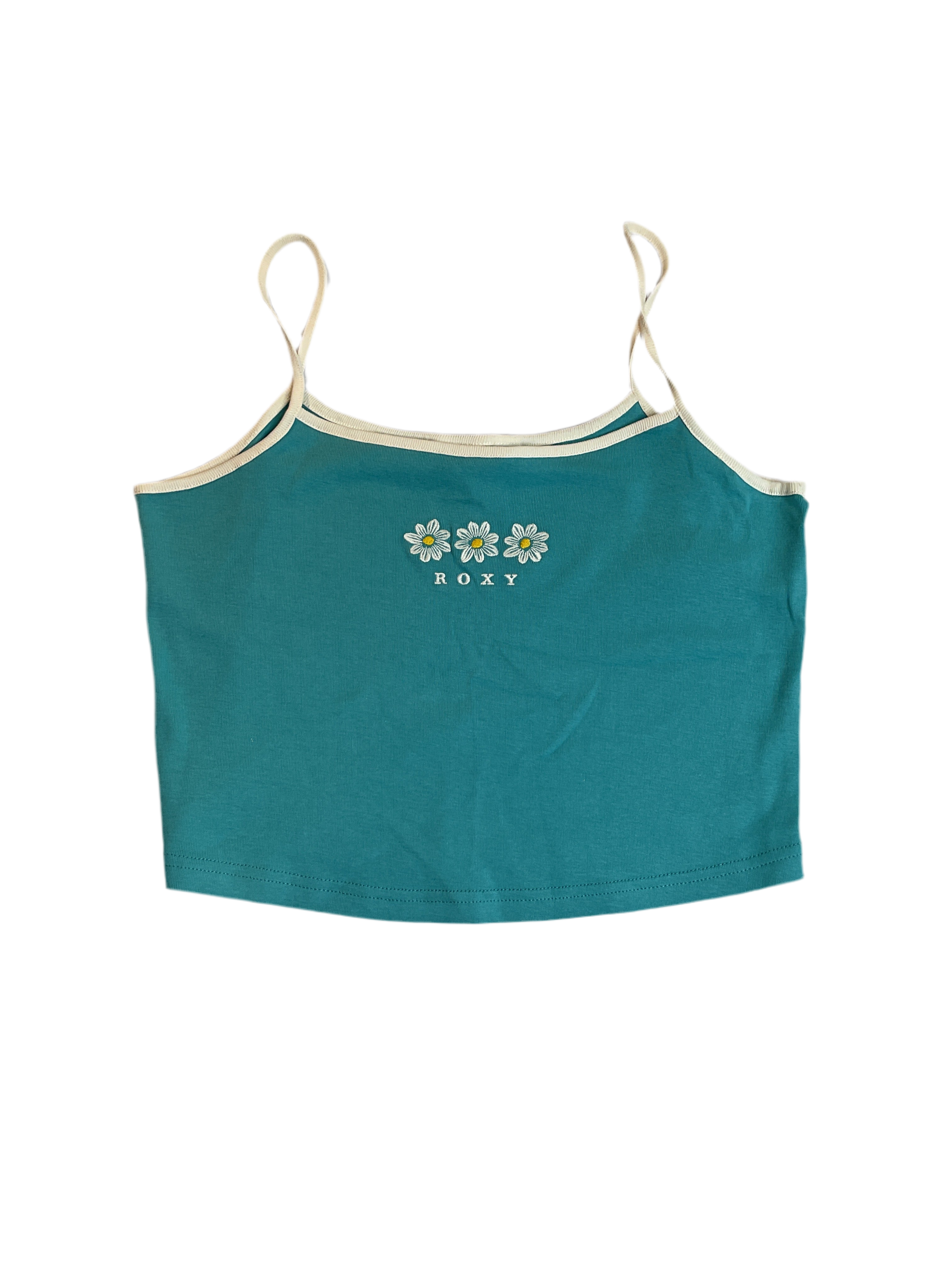 Roxy Juniors' Cotton High-Low Cropped Muscle Tank Top - Maui Blue Sz XL