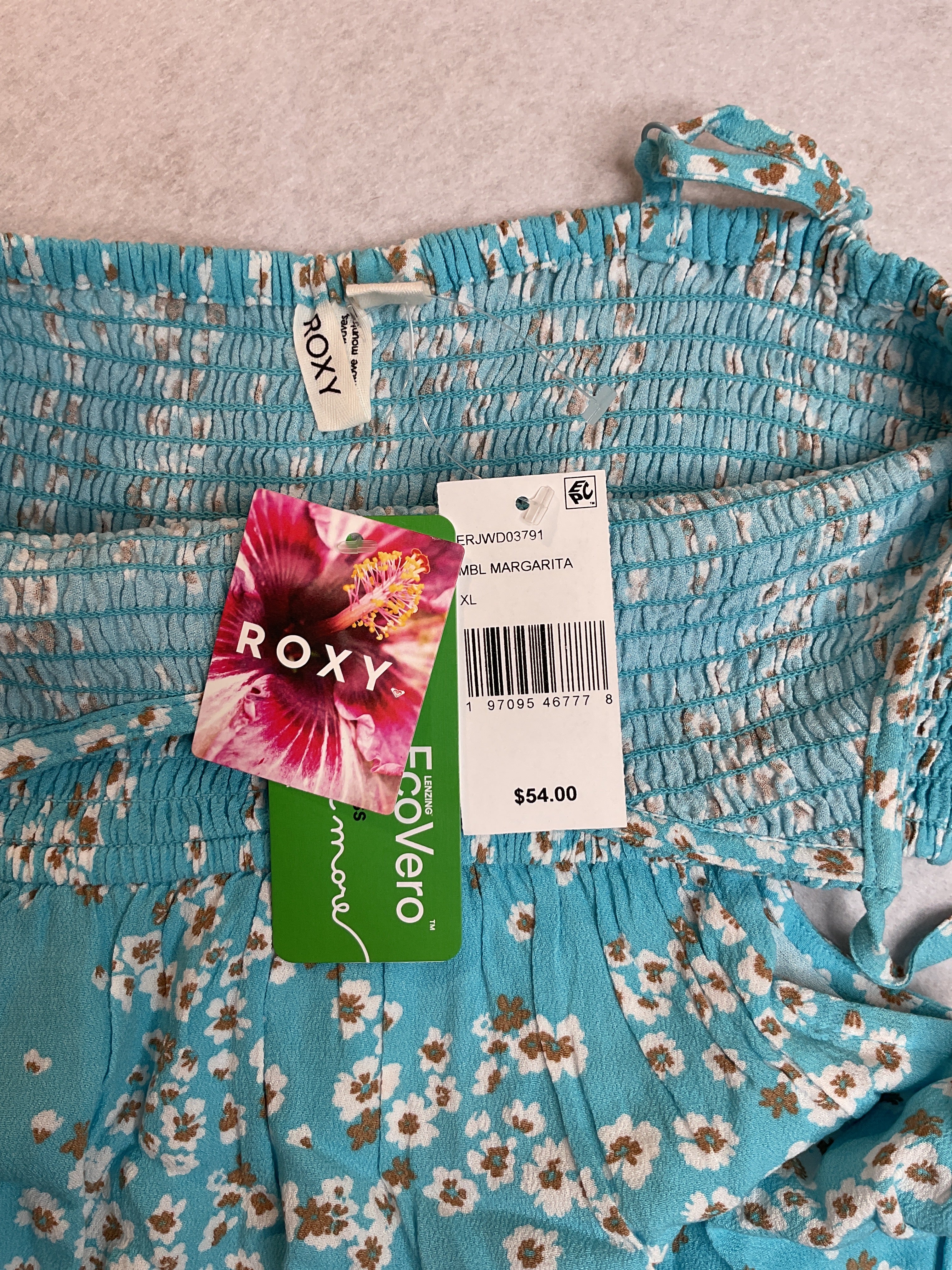 Roxy Juniors' Hot Tropics Mini Dress - Maui Blue Margarita Sz XL
