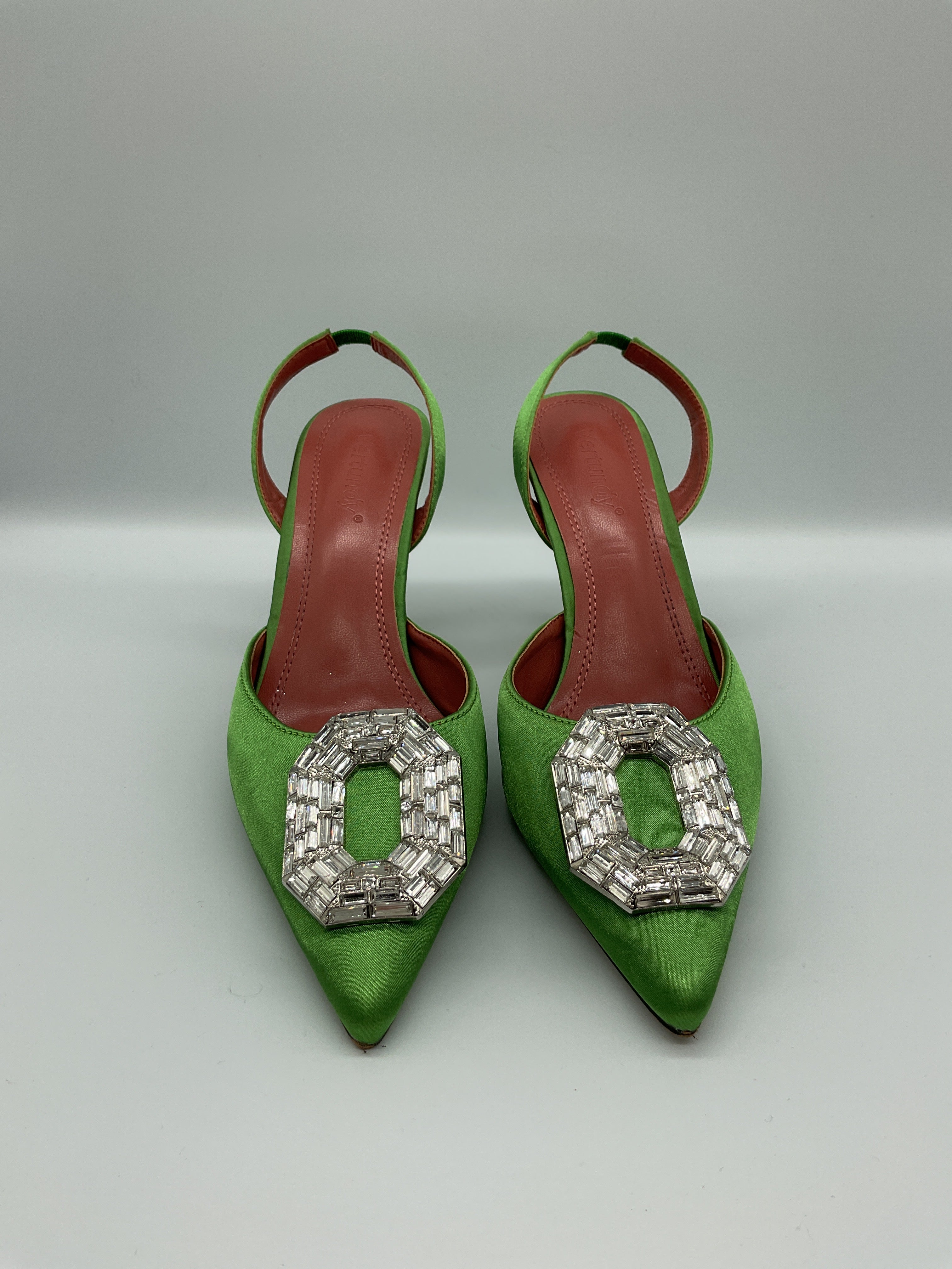 Vertundy Green Heels Sz 8.5