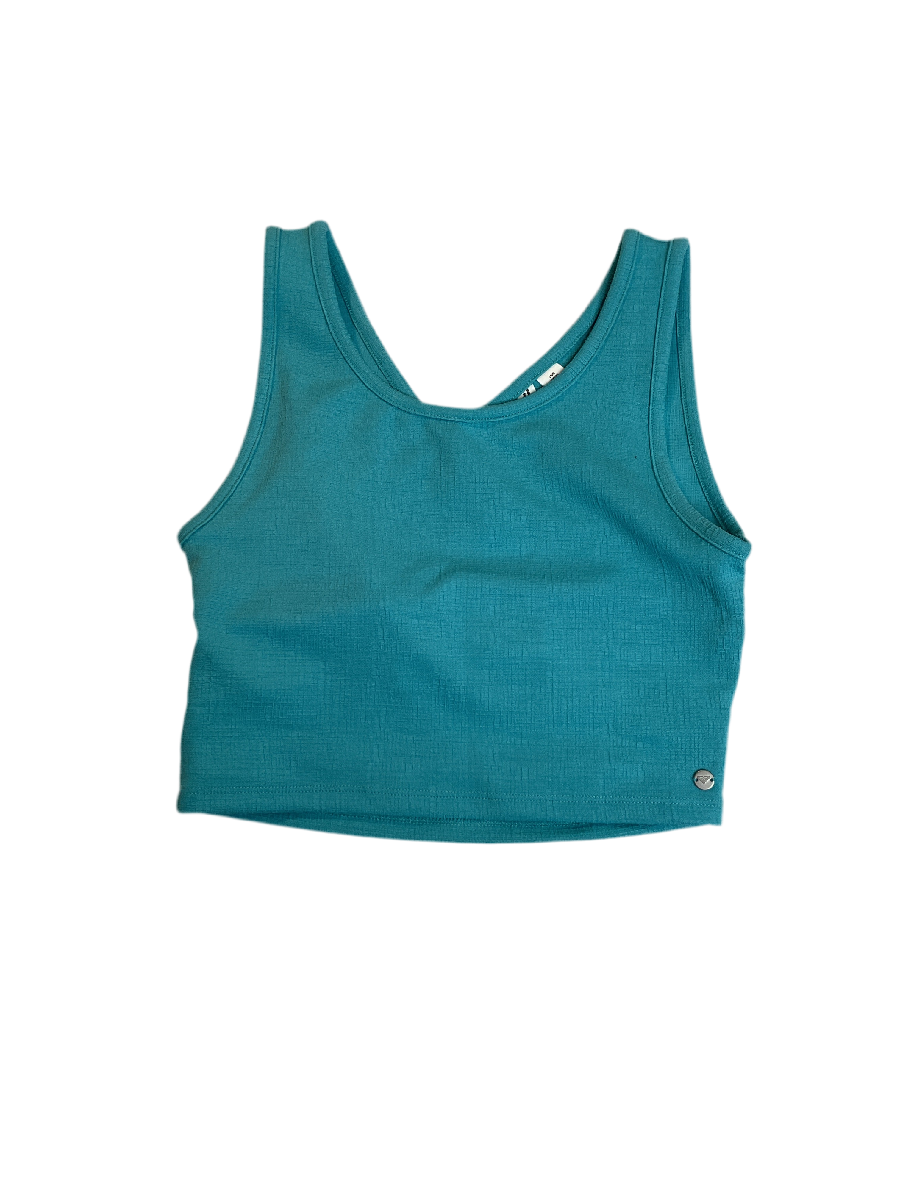 Roxy Juniors' Good Keepsake Cropped Tank Top - MAUI BLUE Sz L