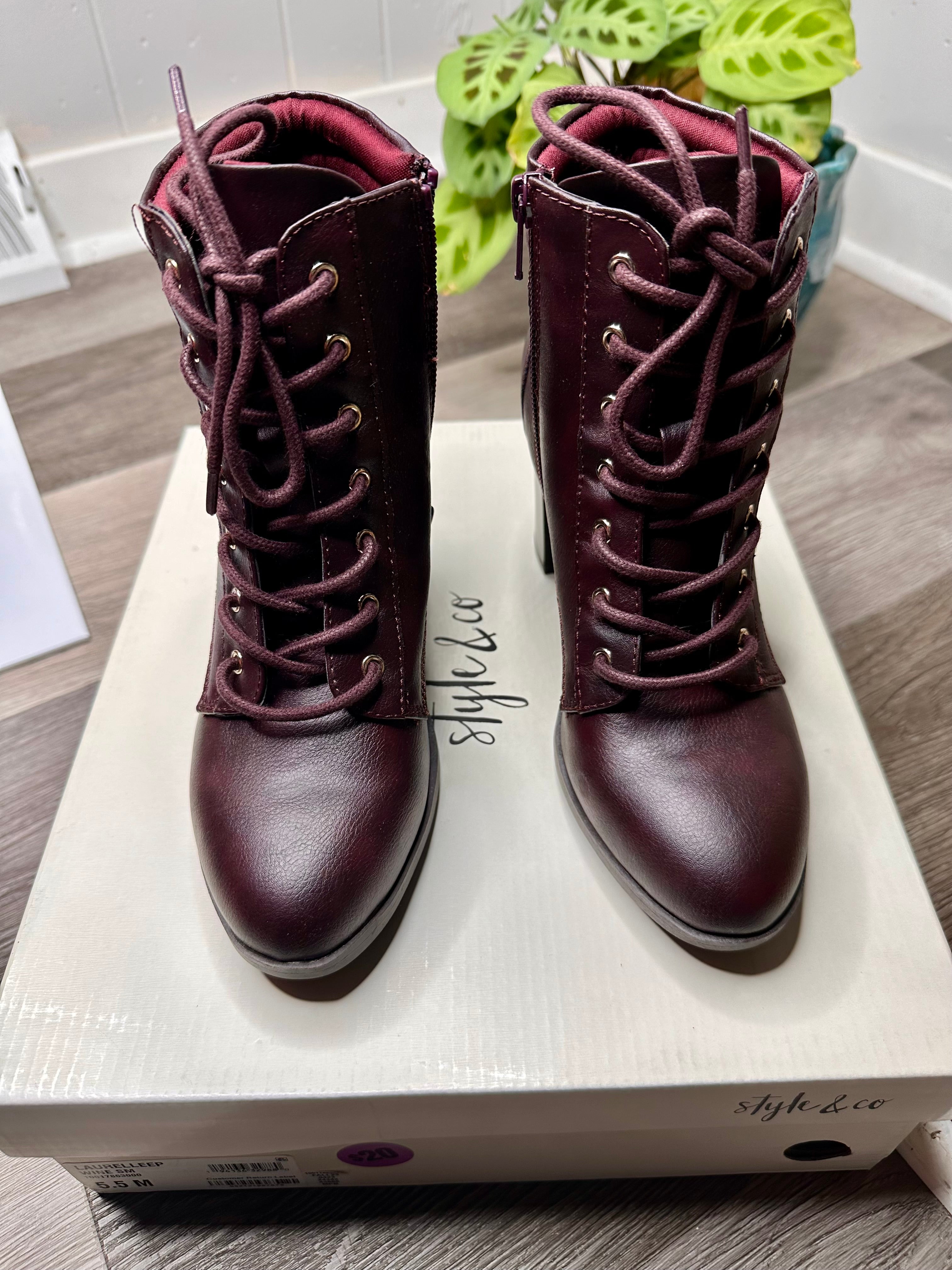 Laurellee Lace-Up Dress Booties