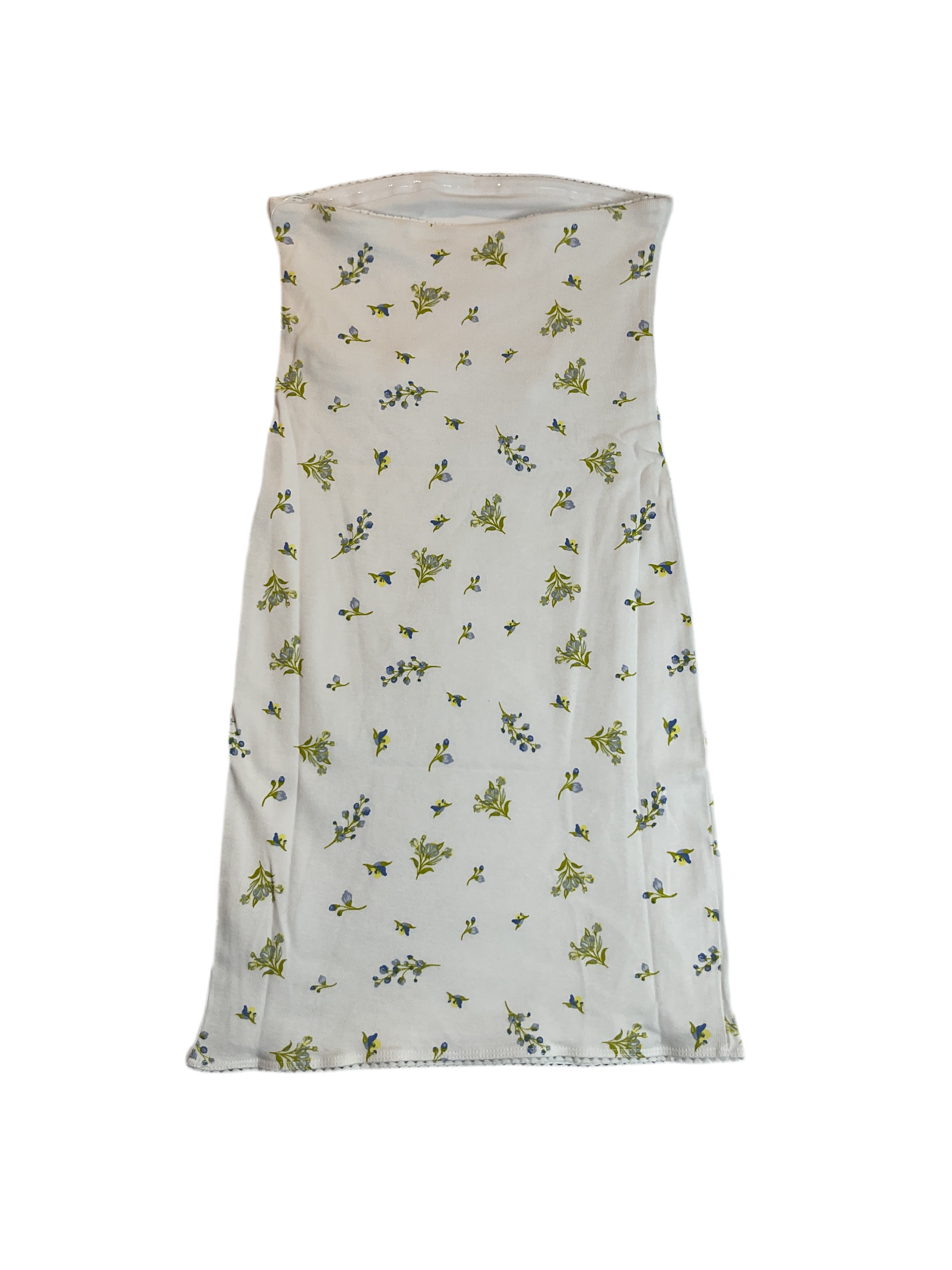 Self Esteem Juniors' Knit Tube Mini Dress - White Floral Sz S