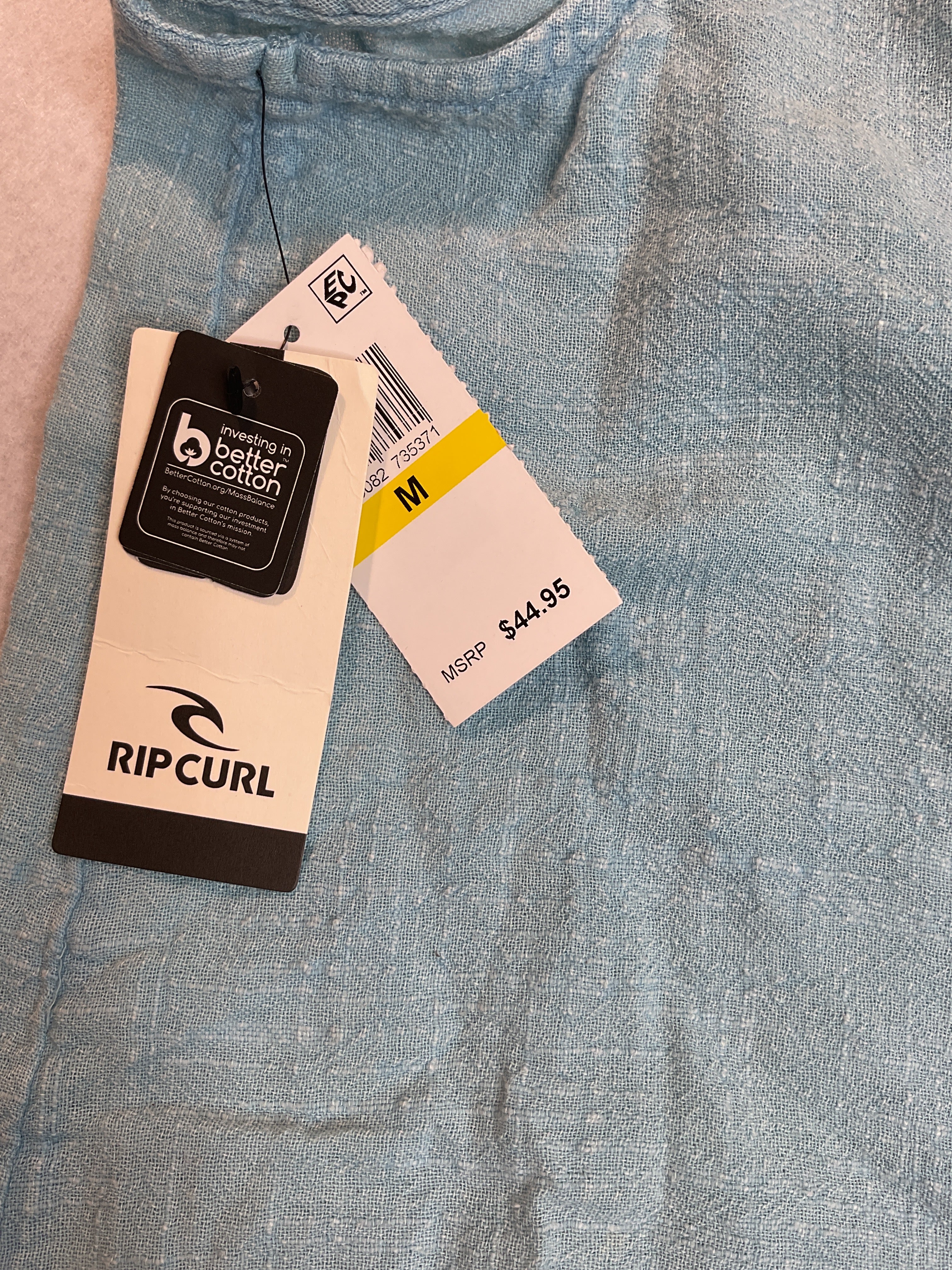 Rip Curl Juniors' Classic Surf Cotton Sleeveless Romper - Blue Sz Juniors M