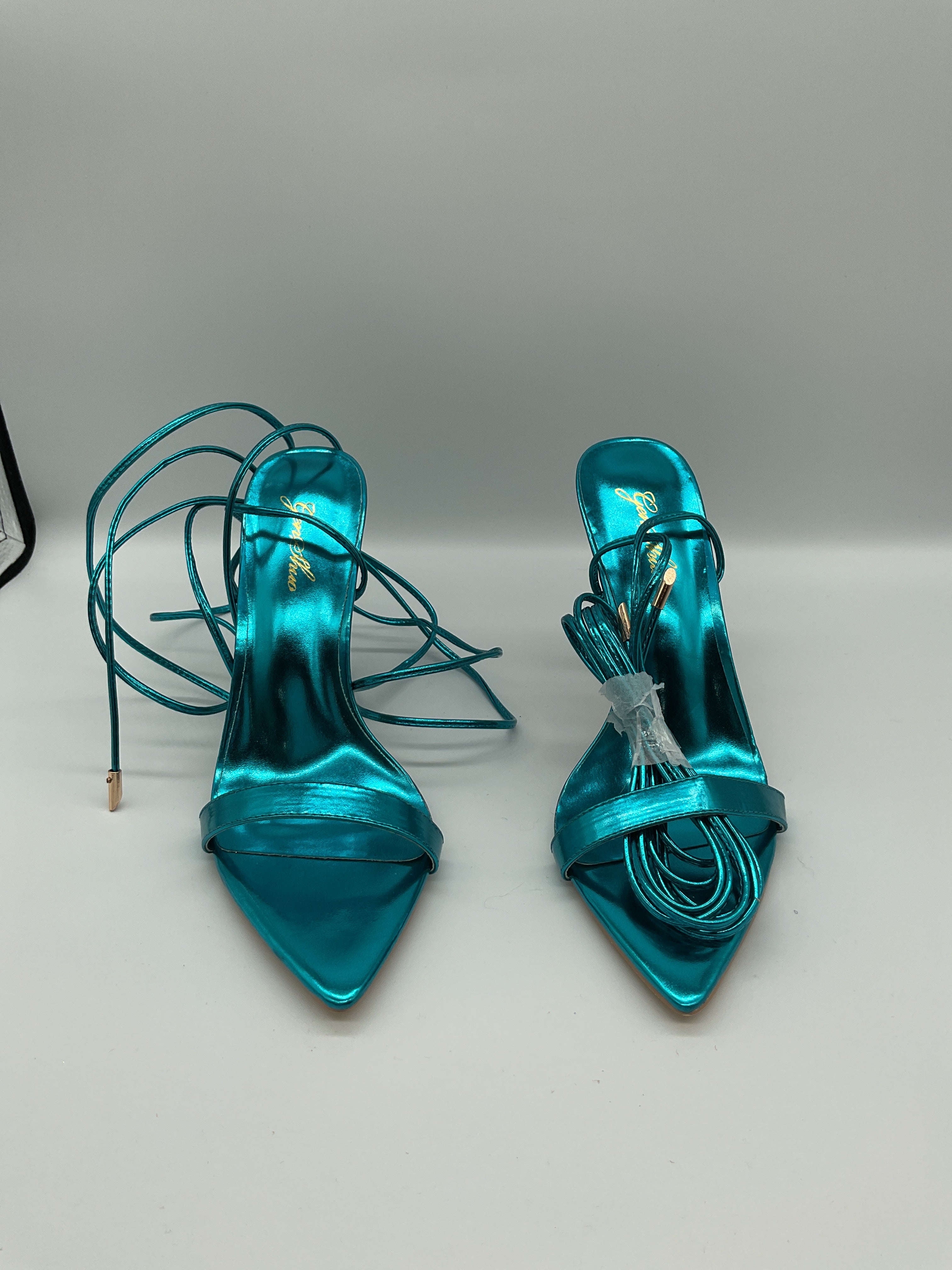GenShuo Turquoise Heels Sz 7