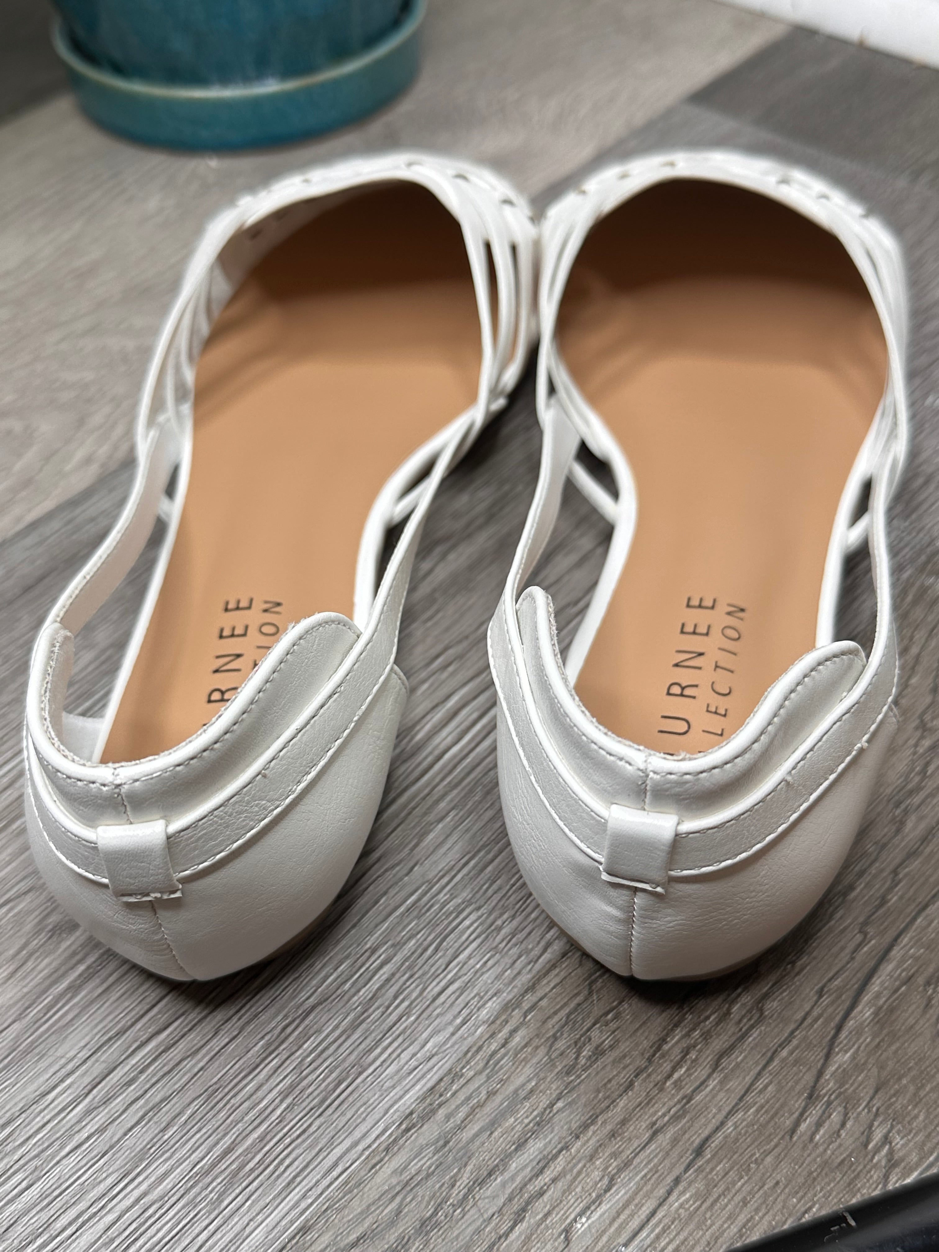 Journee Collection Basket Woven Slip On Sandal Block Heel Caged Closed Round Toe Ekko Ballet Flat 11