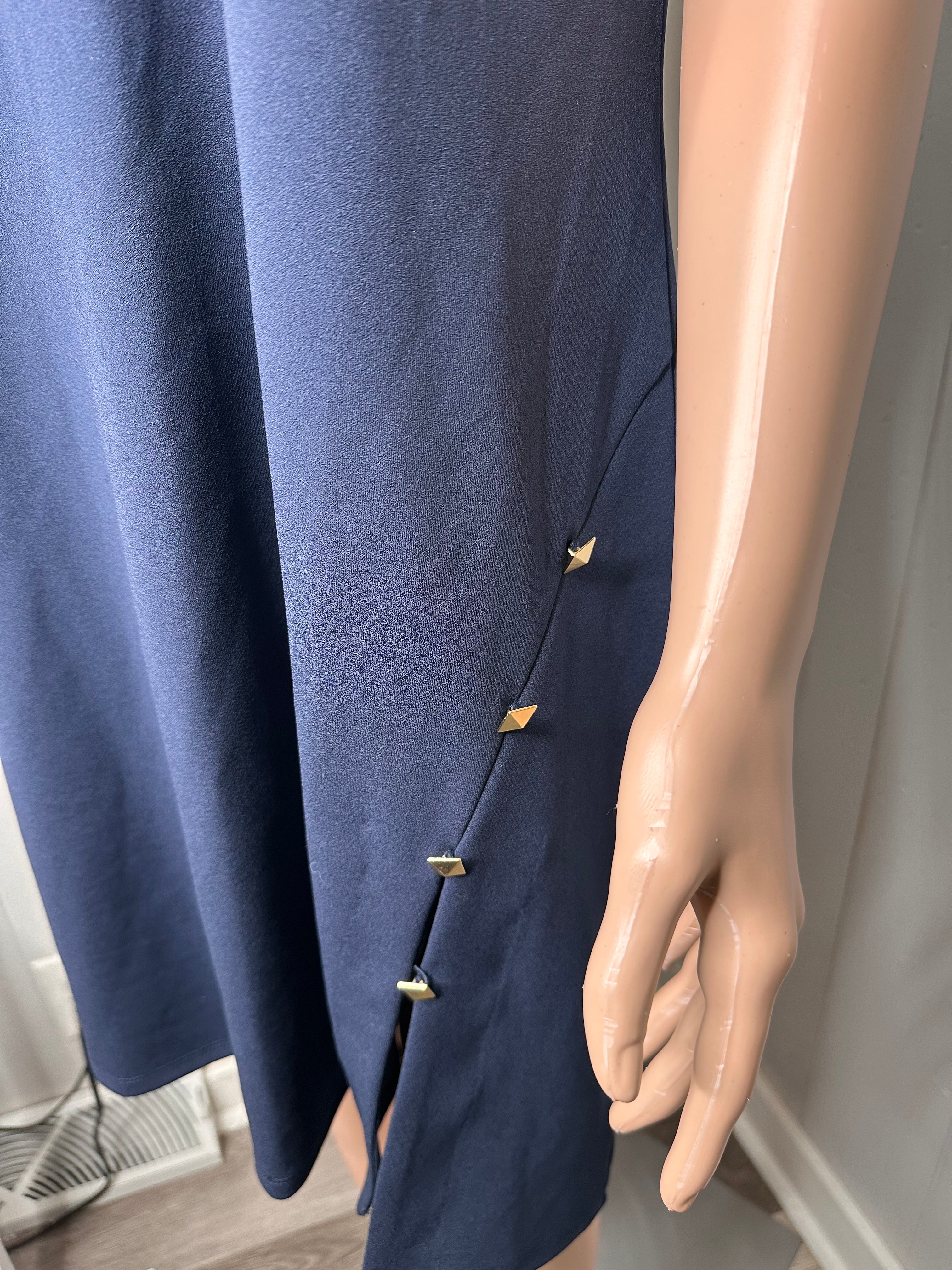 MICHAEL Michael Kors Crepe Pyramid-Button Minidress. P/XL