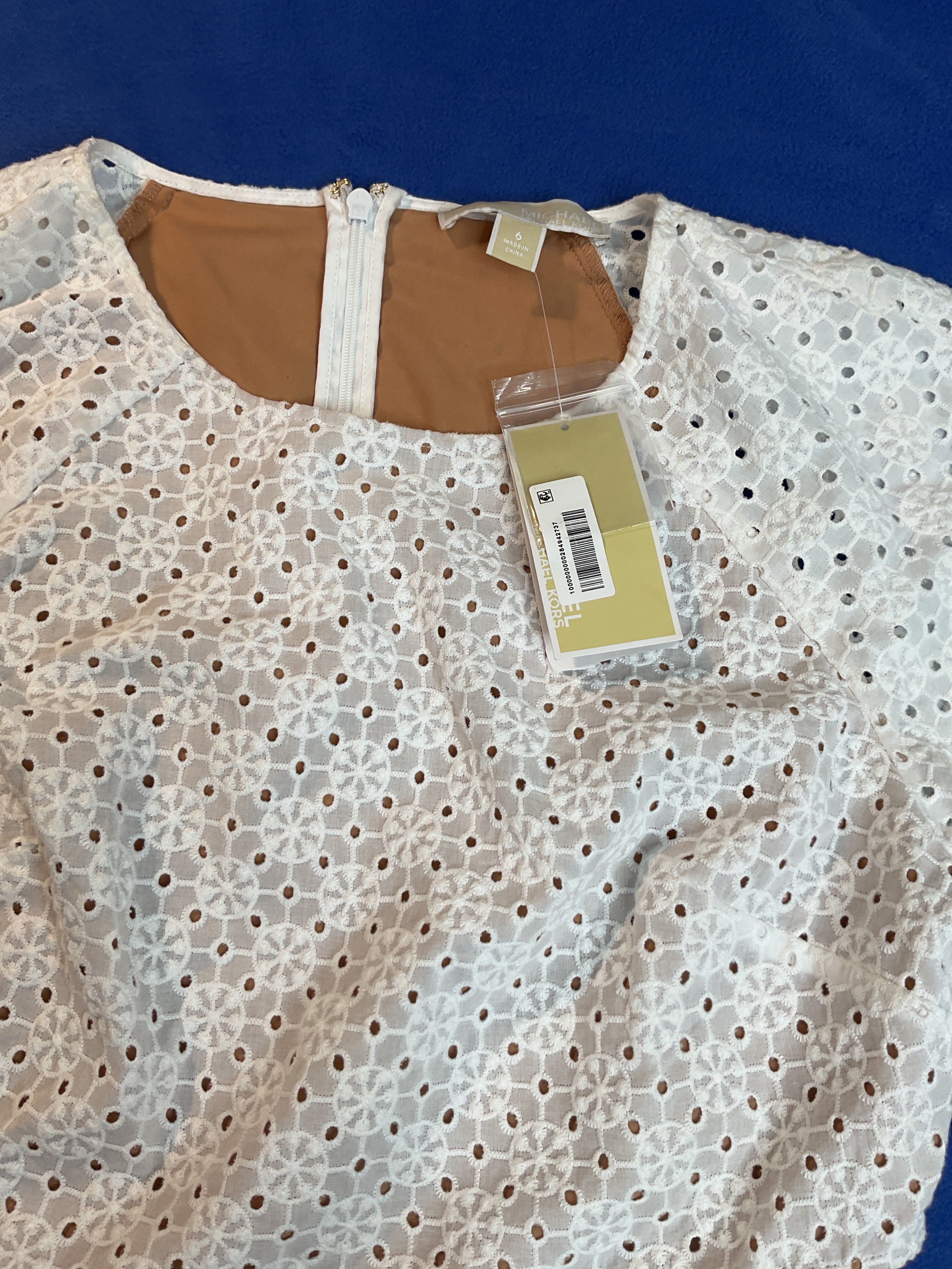 Michael Kors Eyelet Cutout Mini Dress