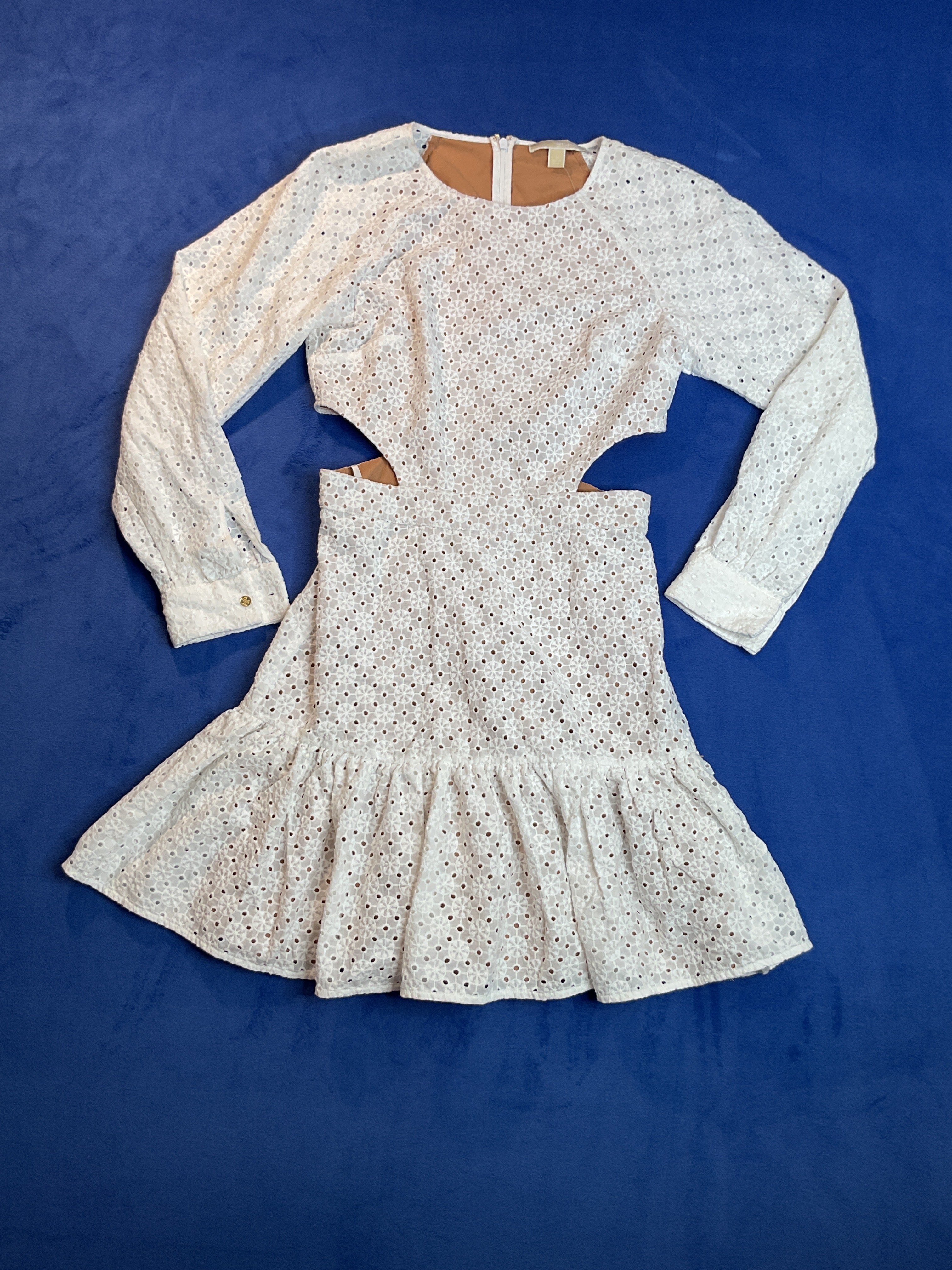 Michael Kors Eyelet Cutout Mini Dress