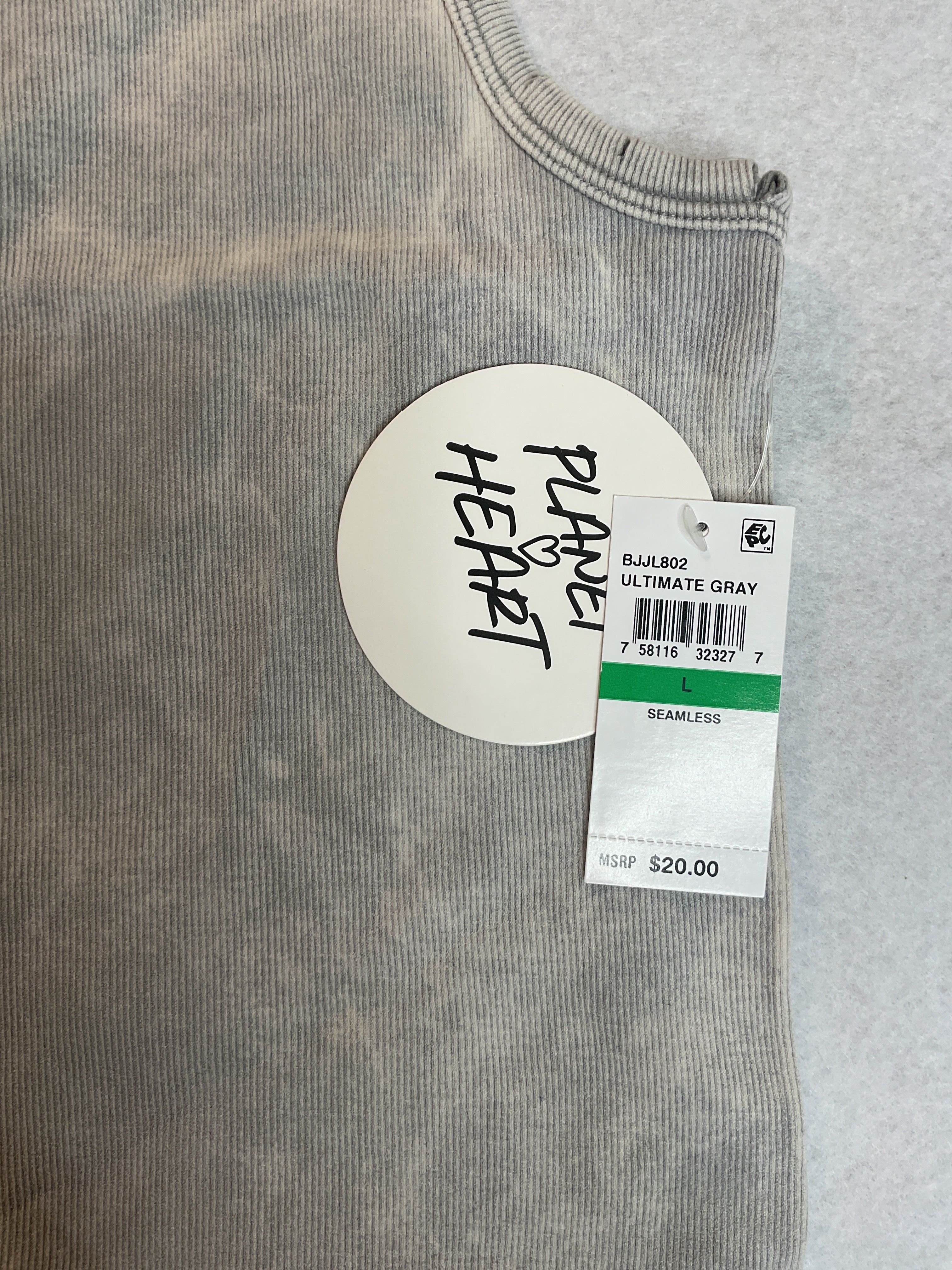Planet Heart Juniors' Distressed Ribbed Seamless Tank