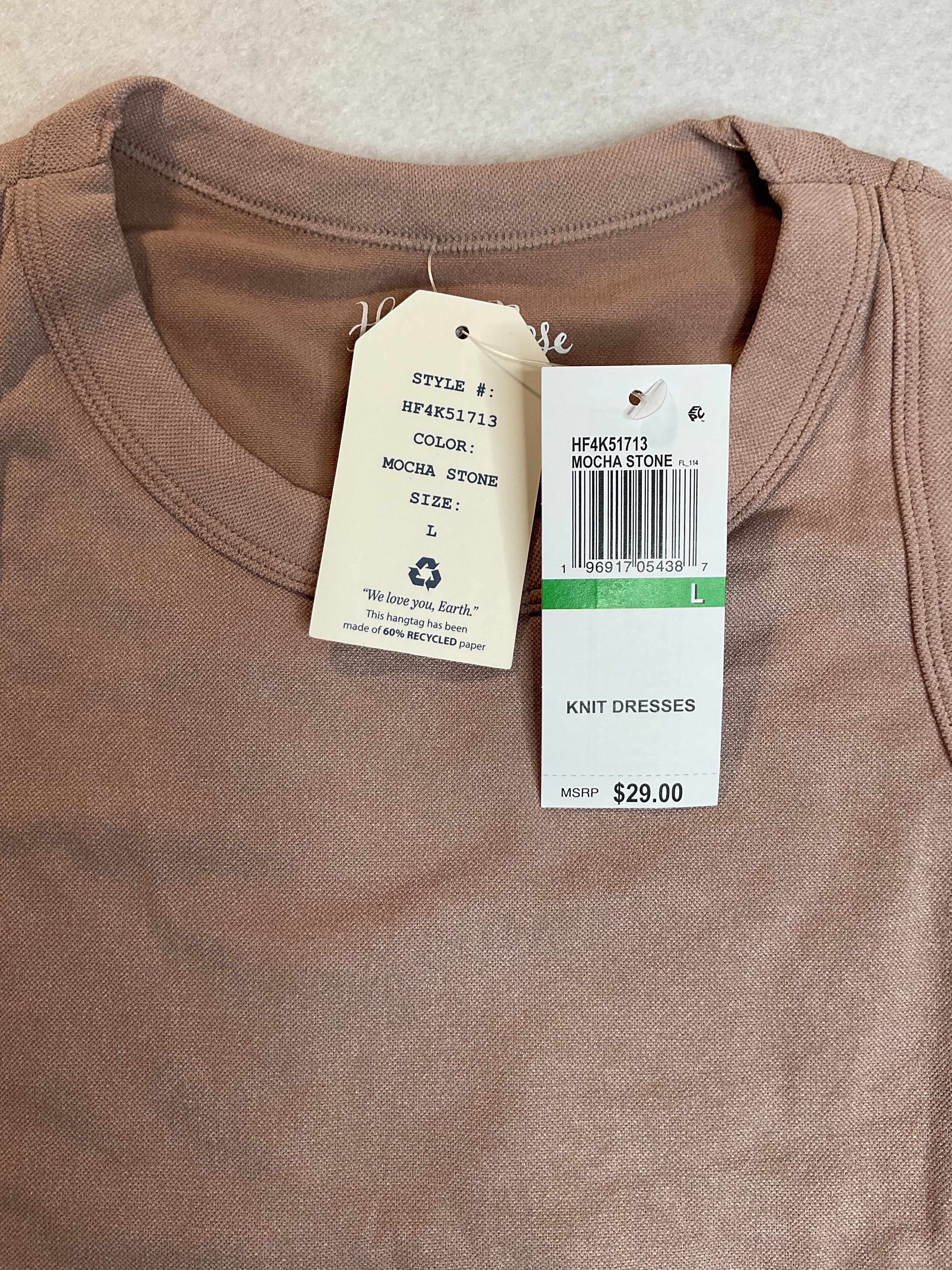 Hippie Rose Juniors' Seamless Mink Tank Dress - Mocha Stone Sz Juniors L