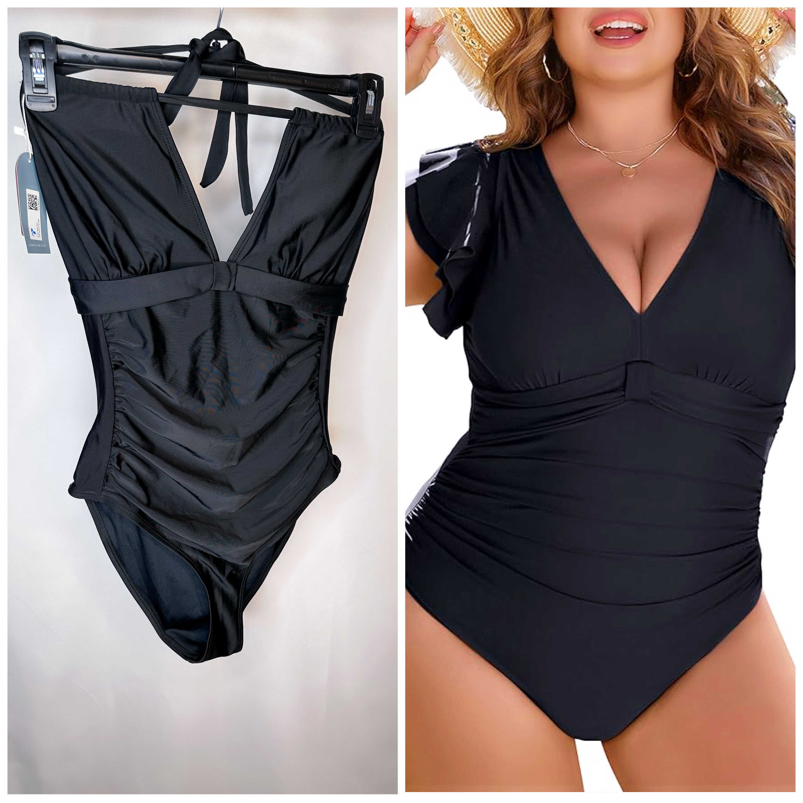 Blooming Jelly Tummy Control Swimsuit One Piece Full Coverage Plus Size - Size XL