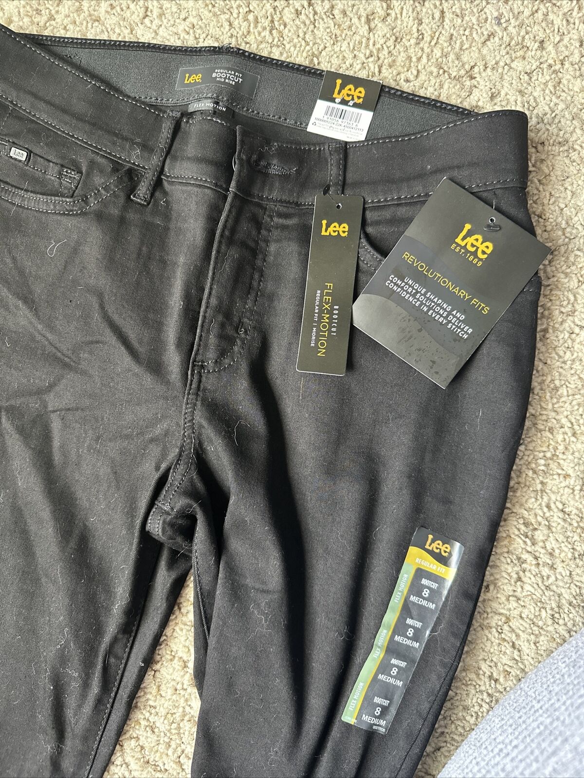 Lee Women's Ultra Lux Comfort Flex Motion Bootcut Jeans Size 8 Medium Black