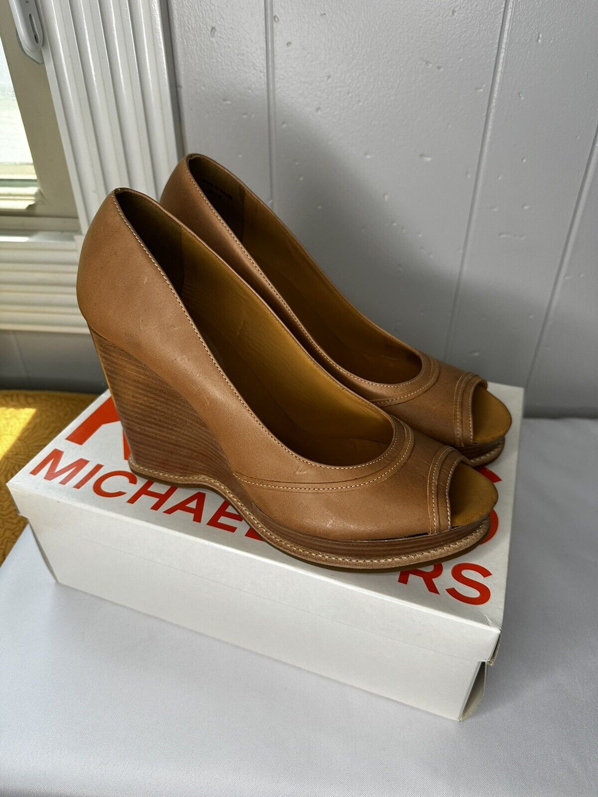 Michael Kors Natural Oiled Calf Wedge