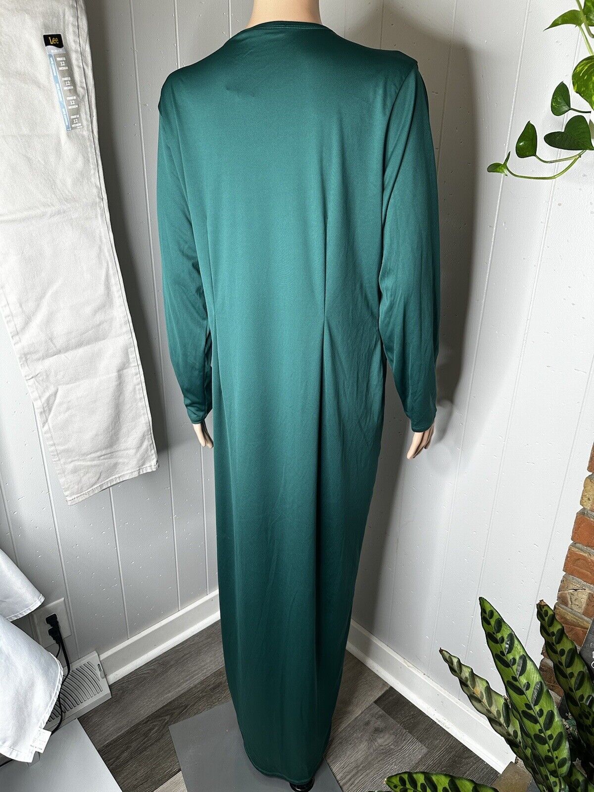 KOH KOH Womens Long Sleeve Formal Wrap Draped Cocktail V-Neck Gown Maxi Dress