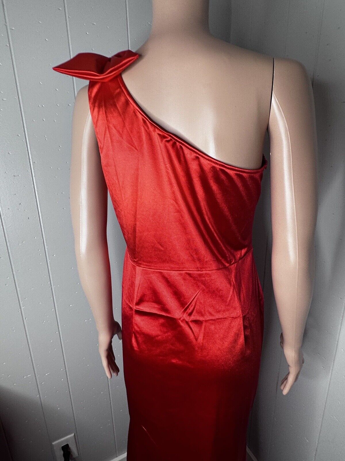 One Shoulder Ruched Bodycon Belted Cocktail Dress