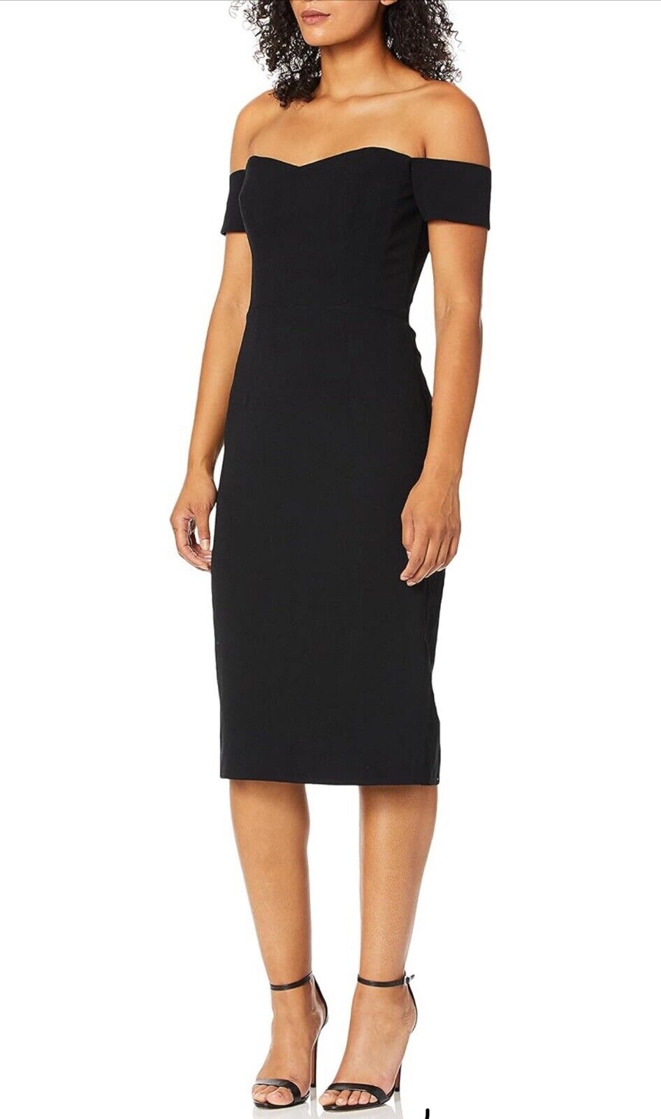 Dress the Population Bailey Off The Shoulder Bodycon Midi Dress Size S NWT