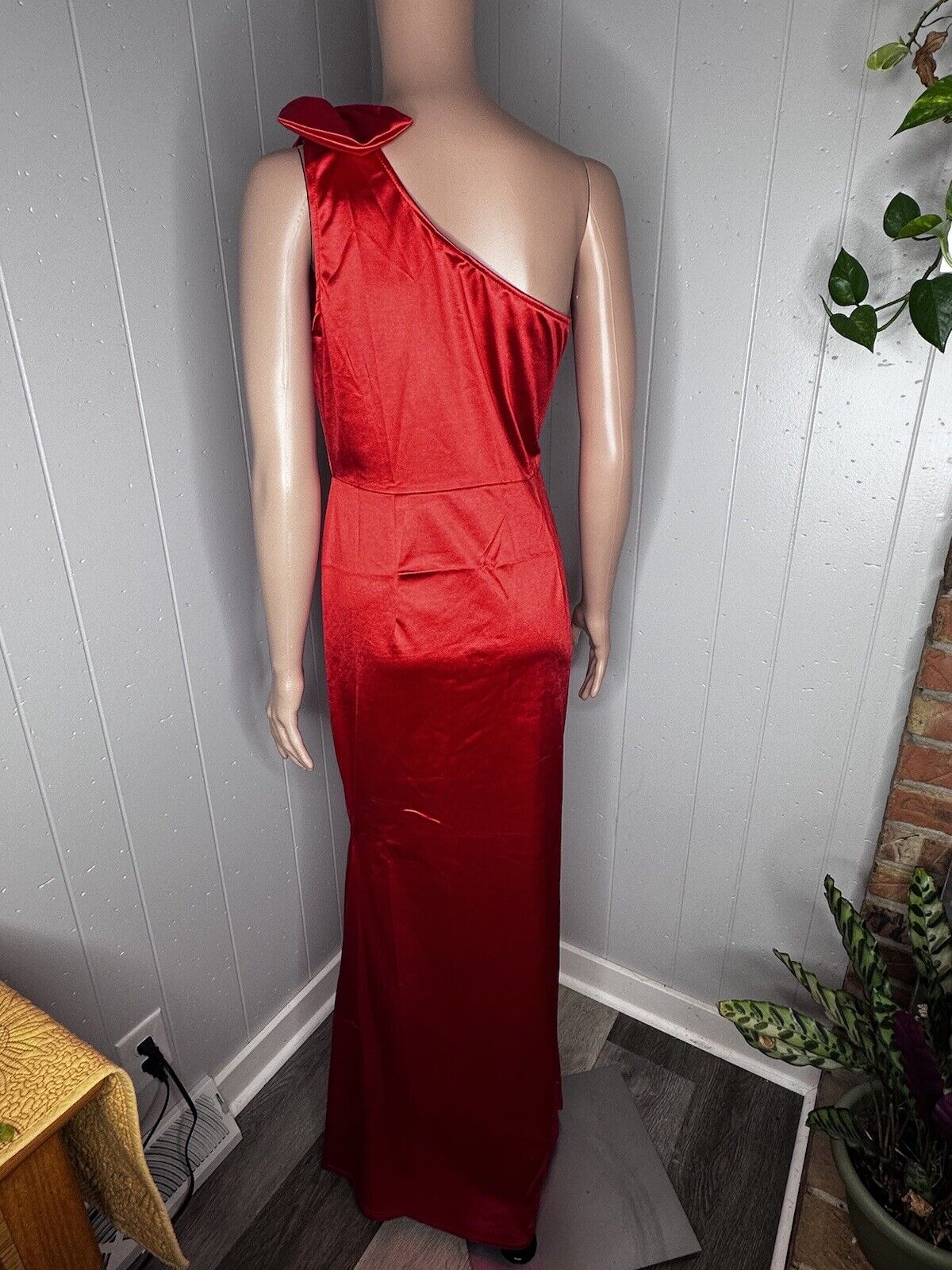 One Shoulder Ruched Bodycon Belted Cocktail Dress