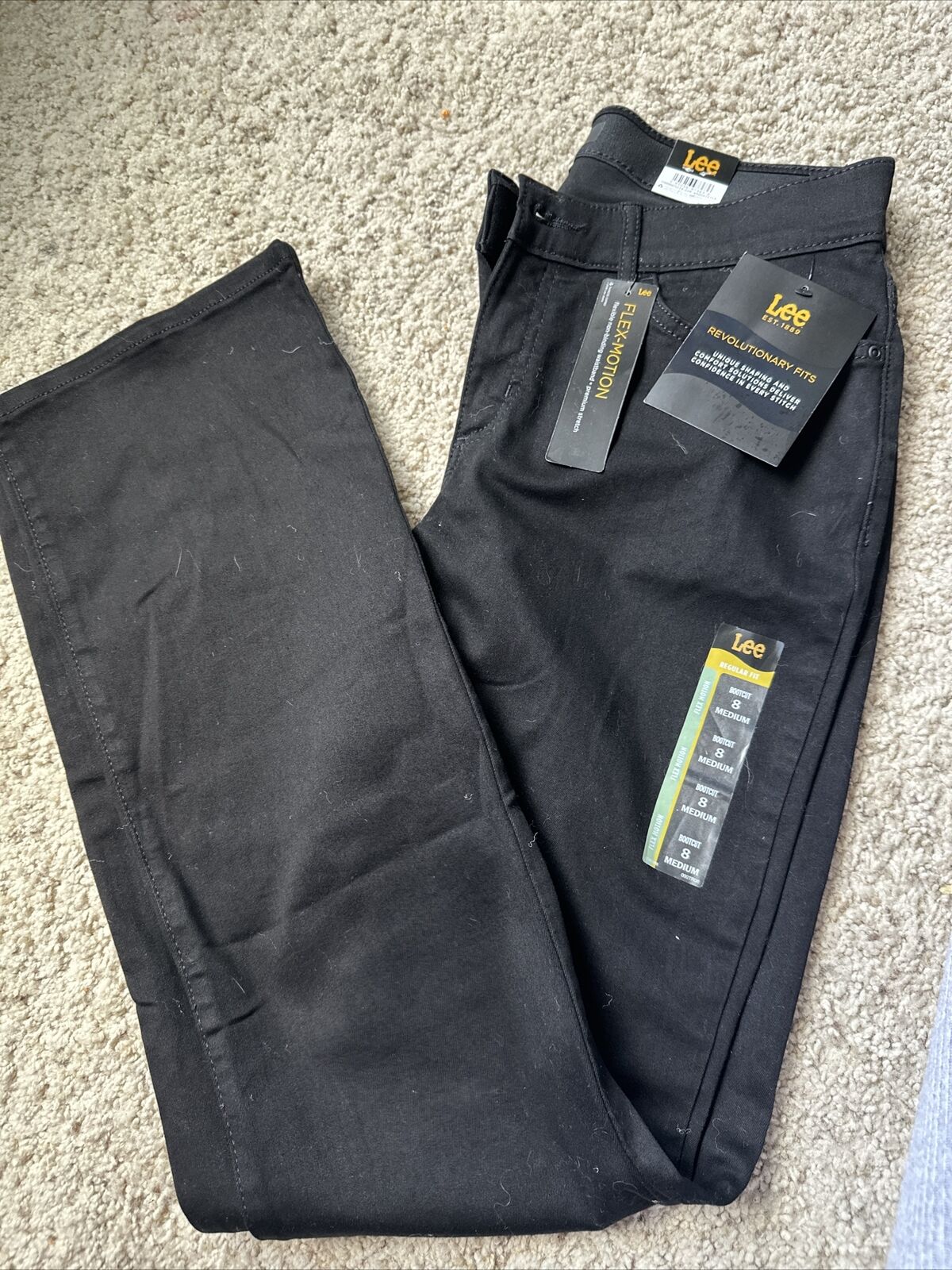 Lee Women's Ultra Lux Comfort Flex Motion Bootcut Jeans Size 8 Medium Black