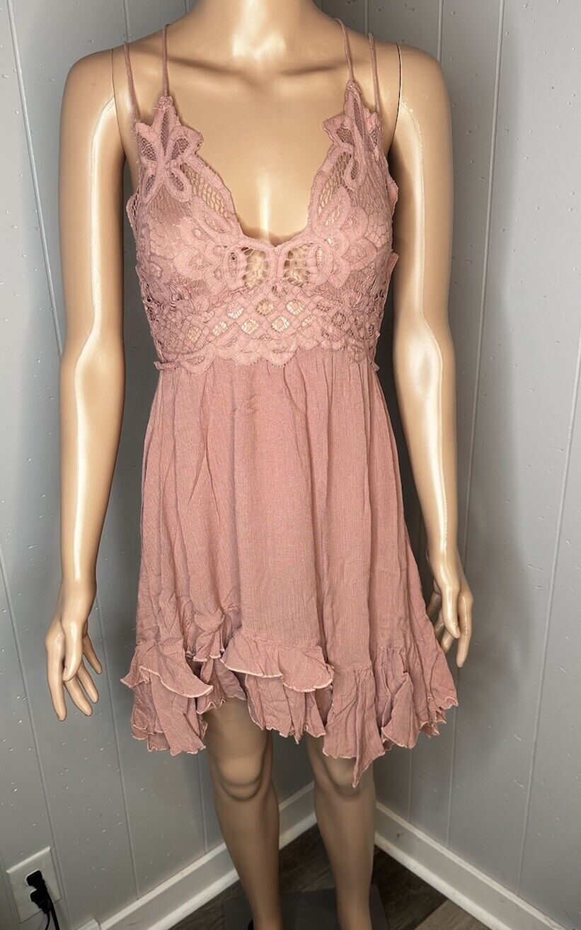 Free People Adella Slip Rose Women's XS NEW