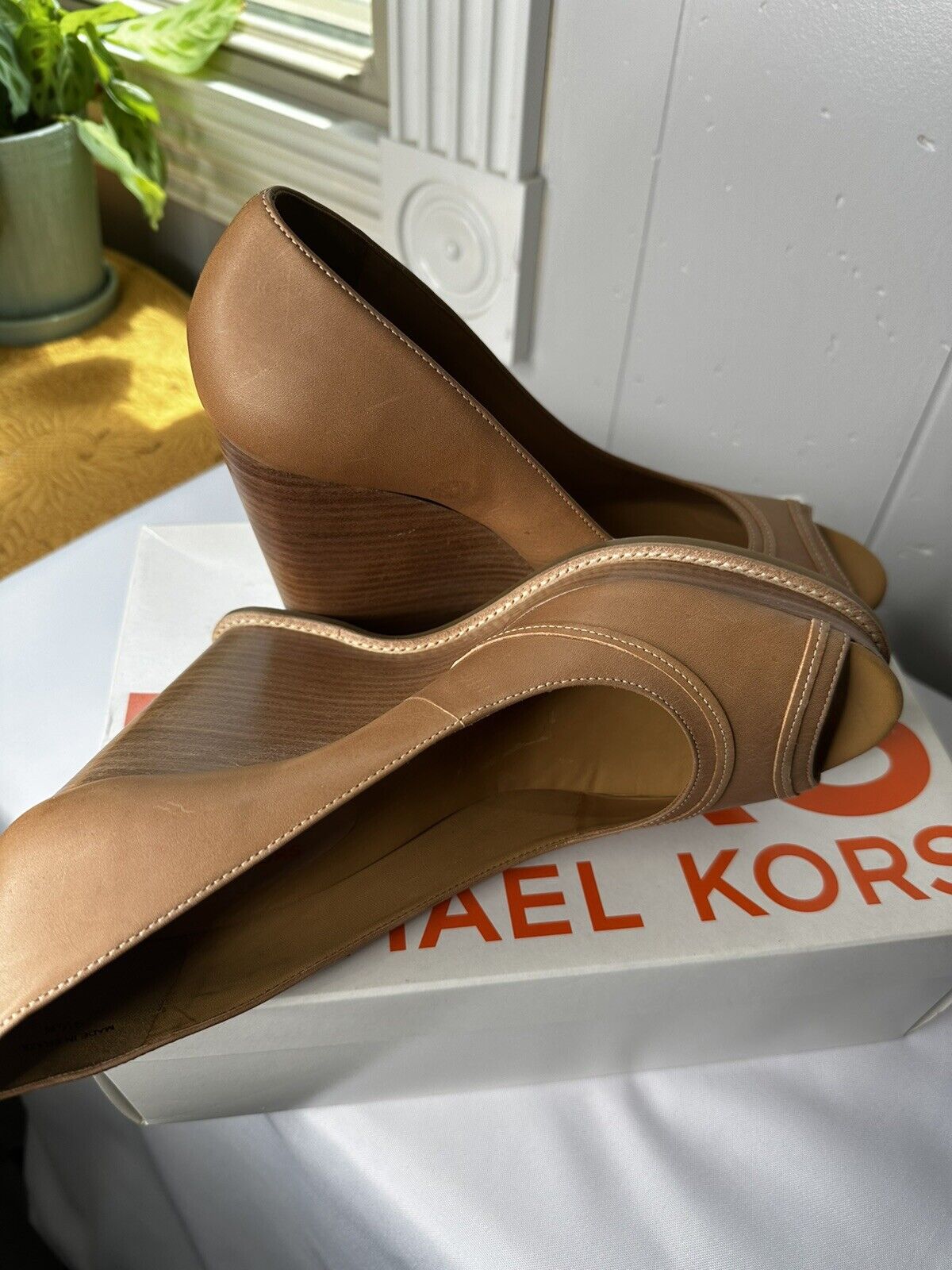 Michael Kors Natural Oiled Calf Wedge