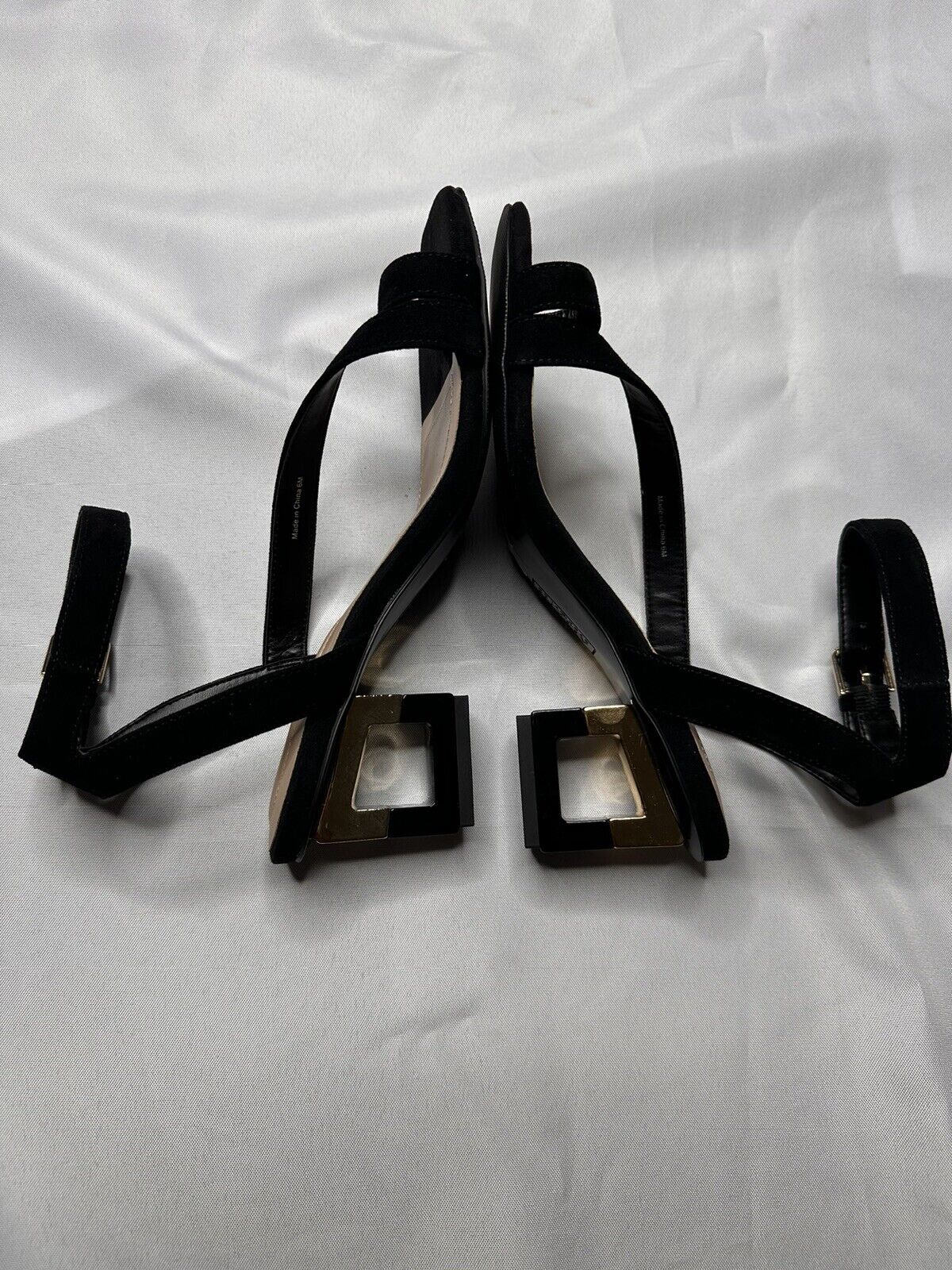 ALFANI Womens Black Toe Loop Coreena Sculpted Heel Heeled Sandal 6 M