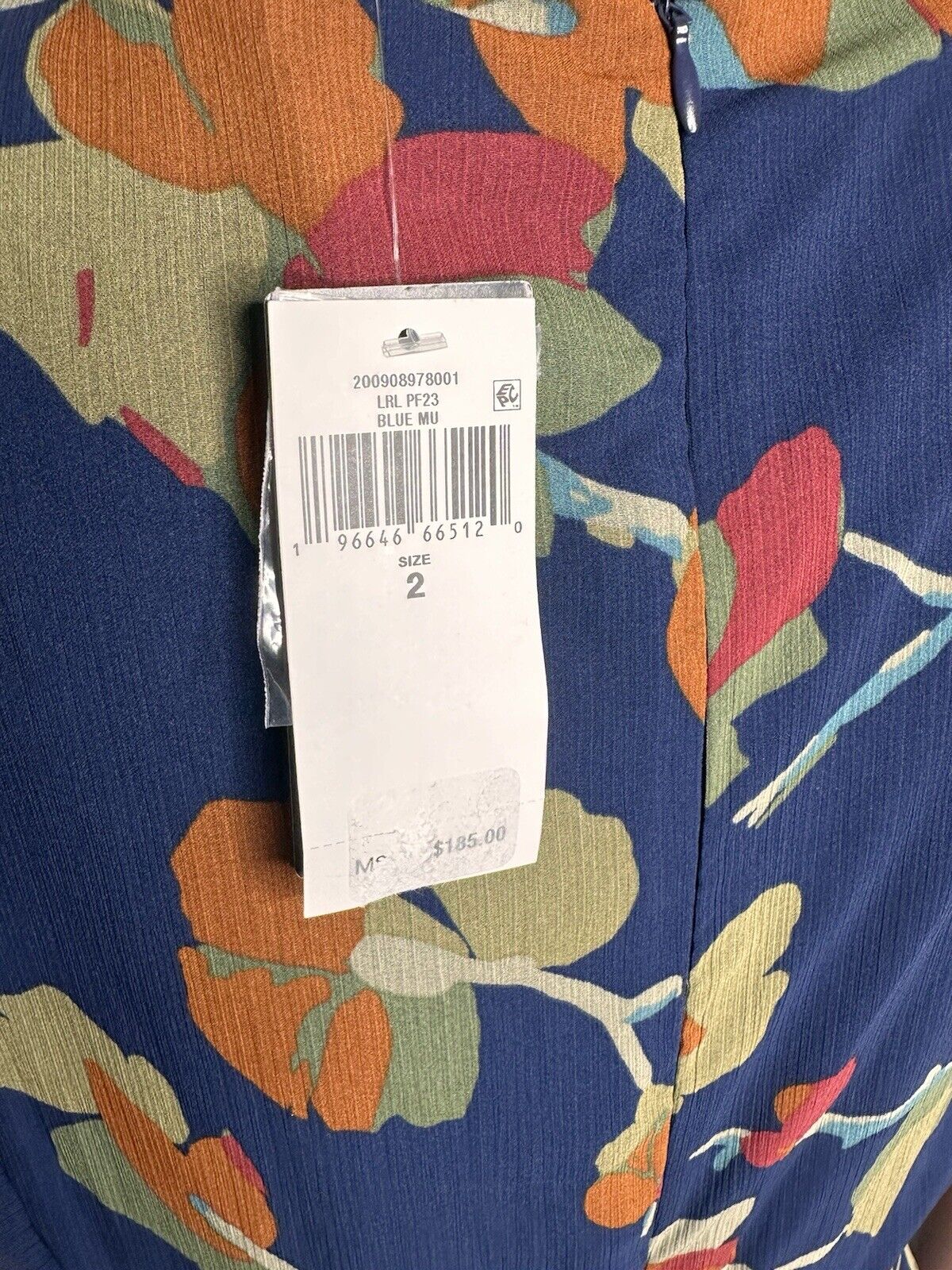 NWT LAUREN Ralph Lauren  Floral Ruffle-Trim Georgette Dress Size 2