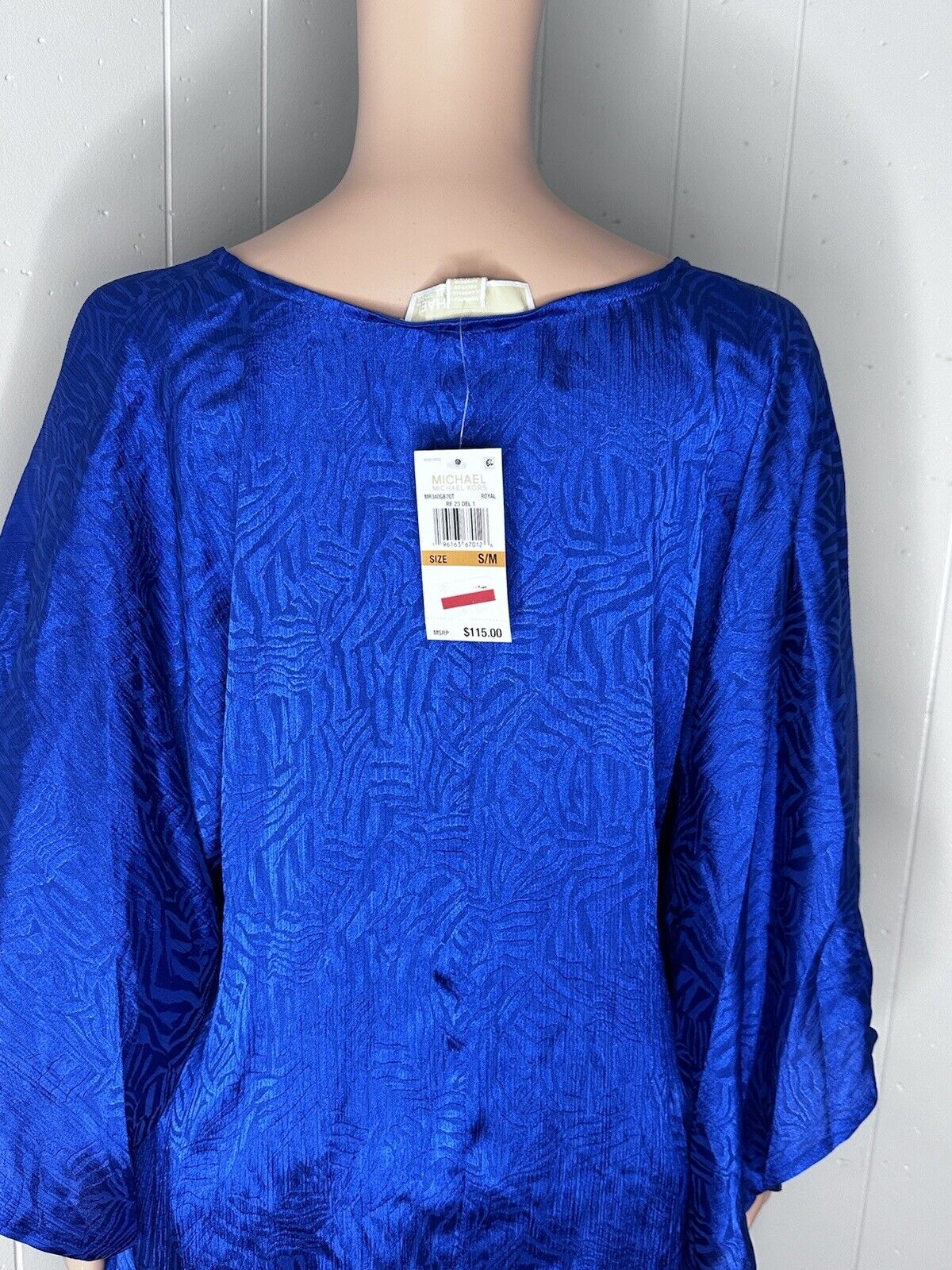 MICHAEL Michael Kors Women's Jacquard Handkerchief-Hem Top S/M