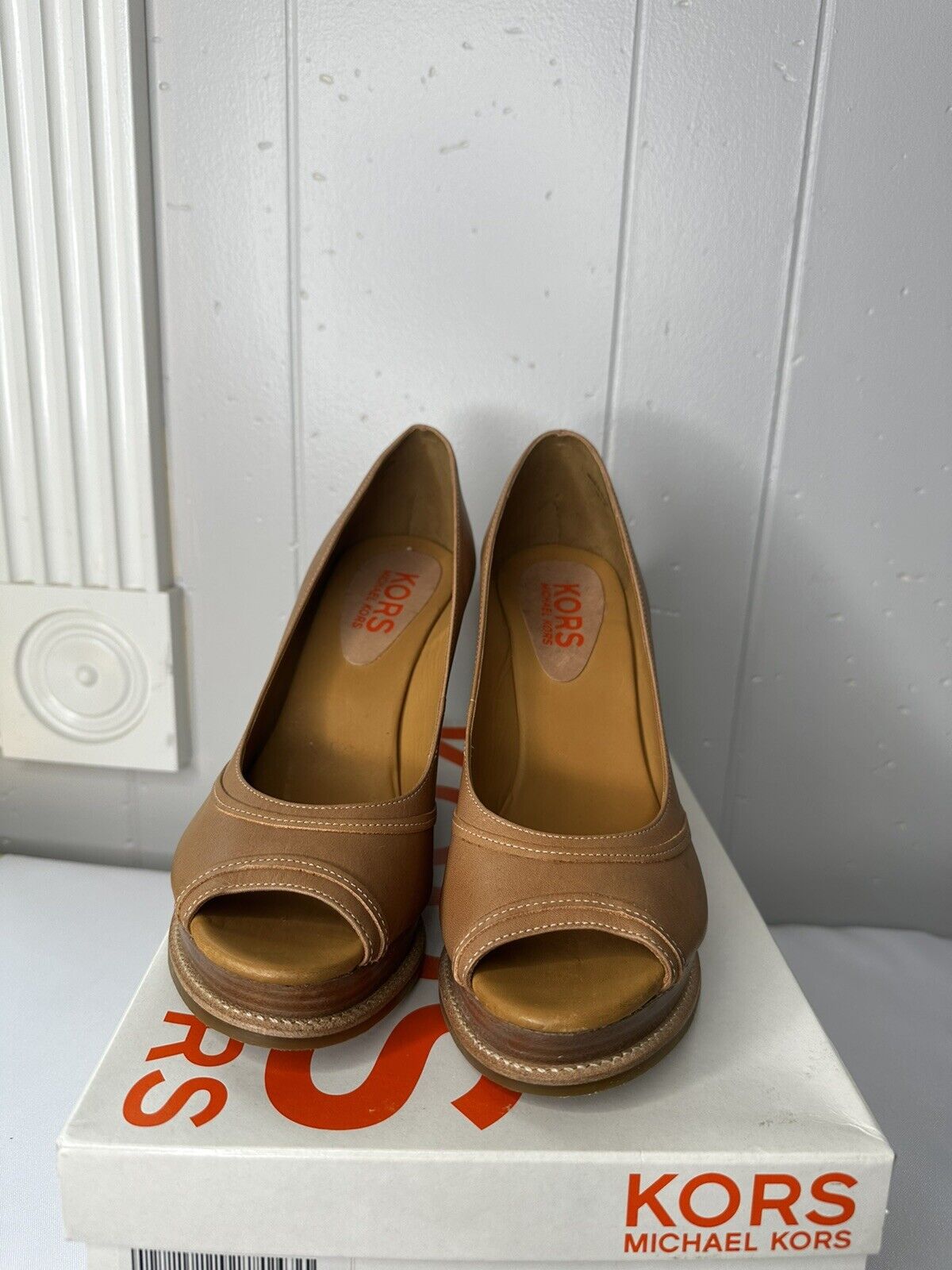 Michael Kors Natural Oiled Calf Wedge