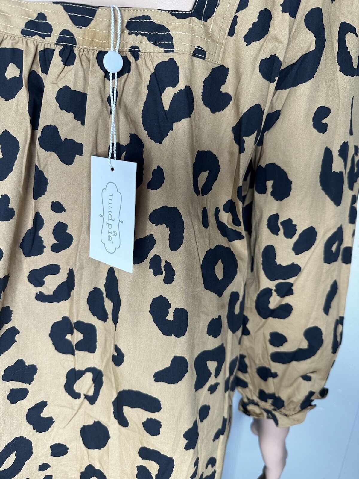 Mud Pie Women's Atlanta Swing Dress, Tan Leopard S