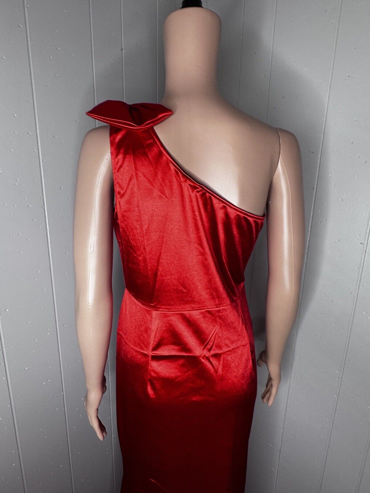 One Shoulder Ruched Bodycon Belted Cocktail Dress