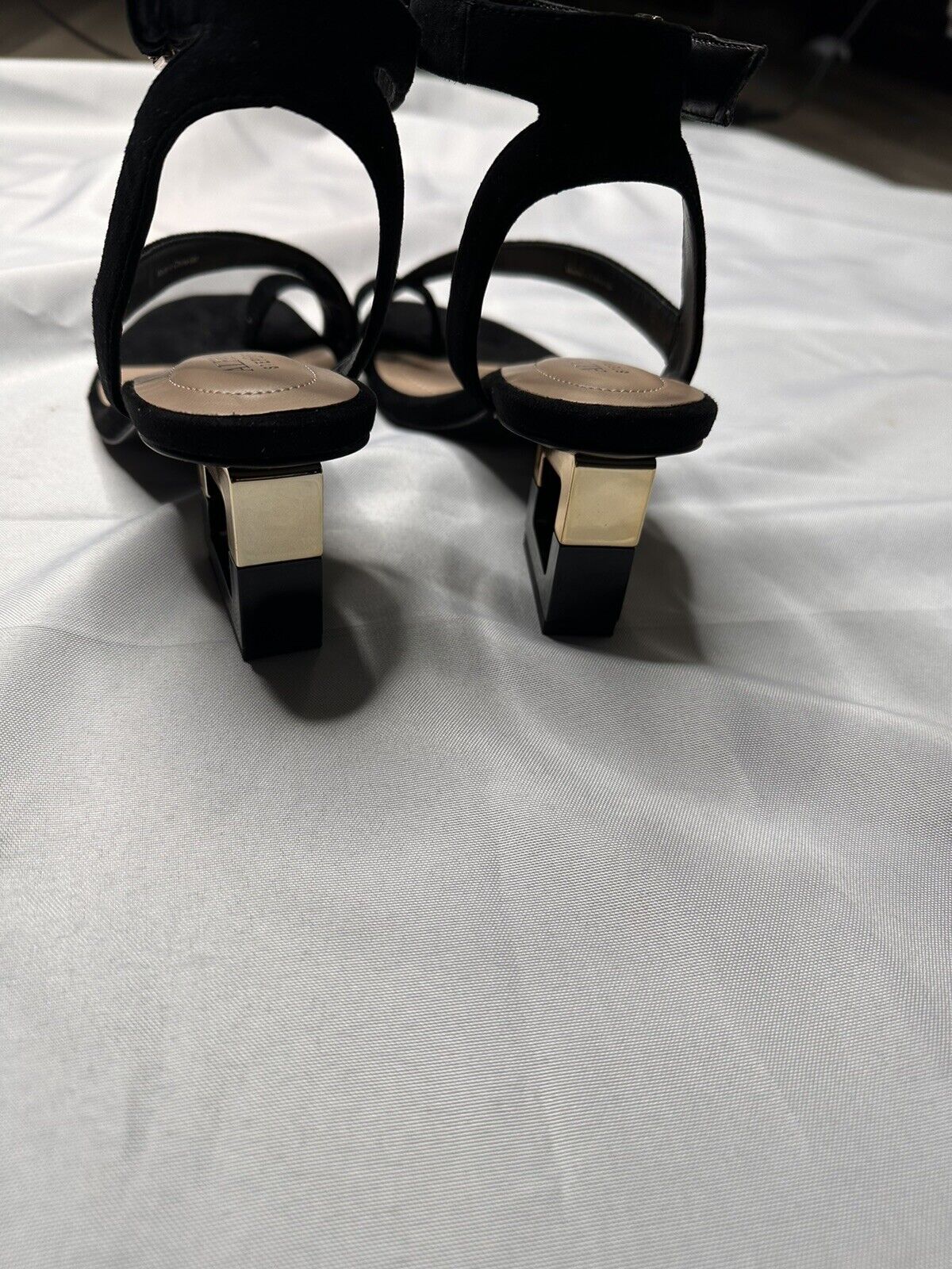 ALFANI Womens Black Toe Loop Coreena Sculpted Heel Heeled Sandal 6 M