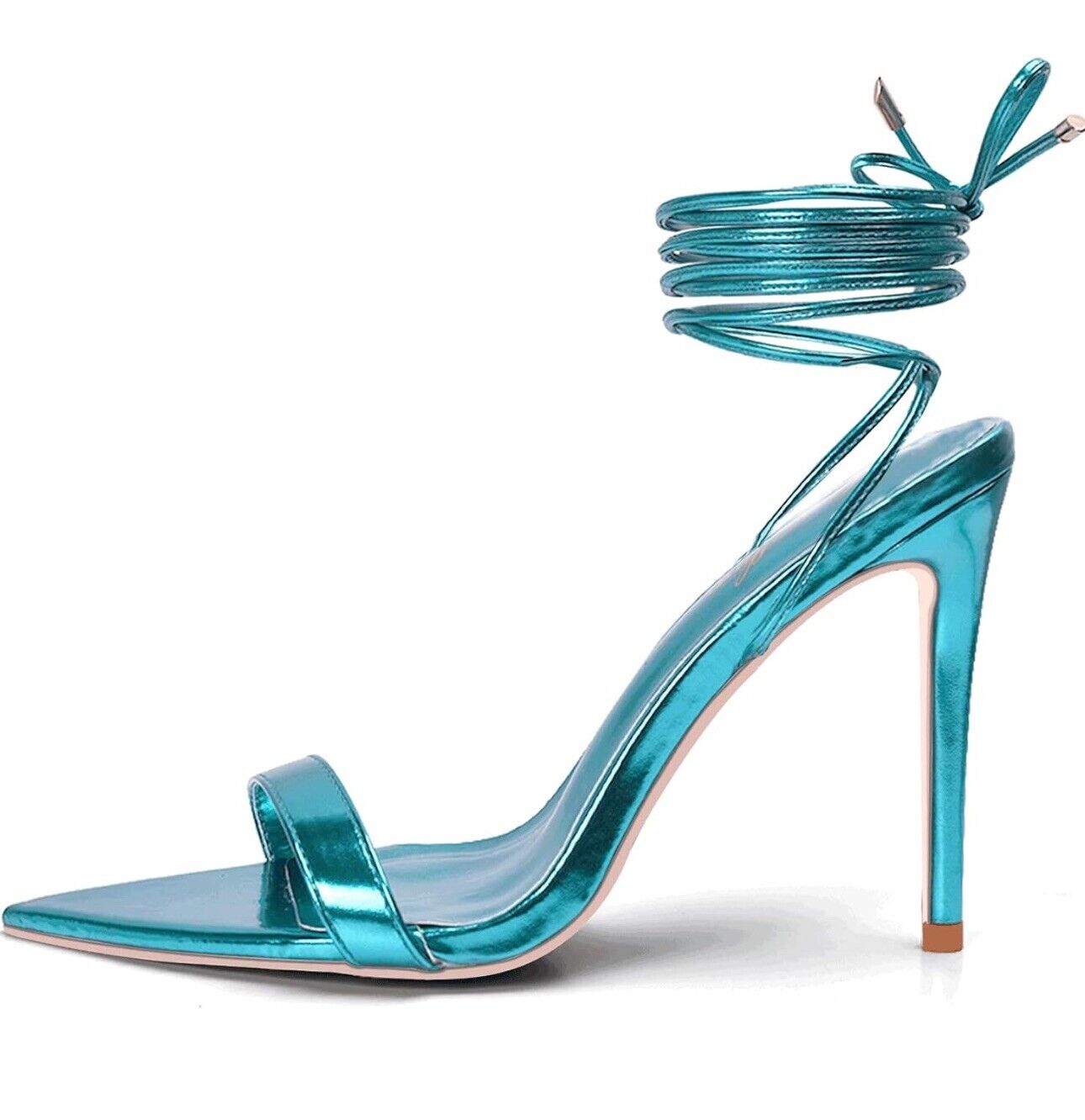 Genshou Stiletto Metallic Heels - Sz 7
