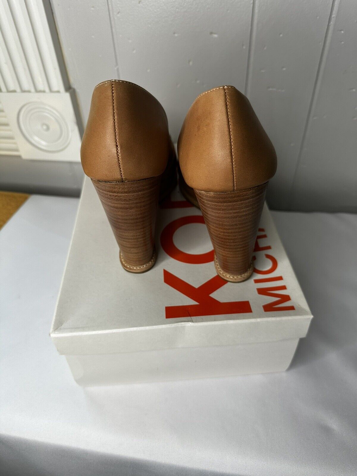 Michael Kors Natural Oiled Calf Wedge