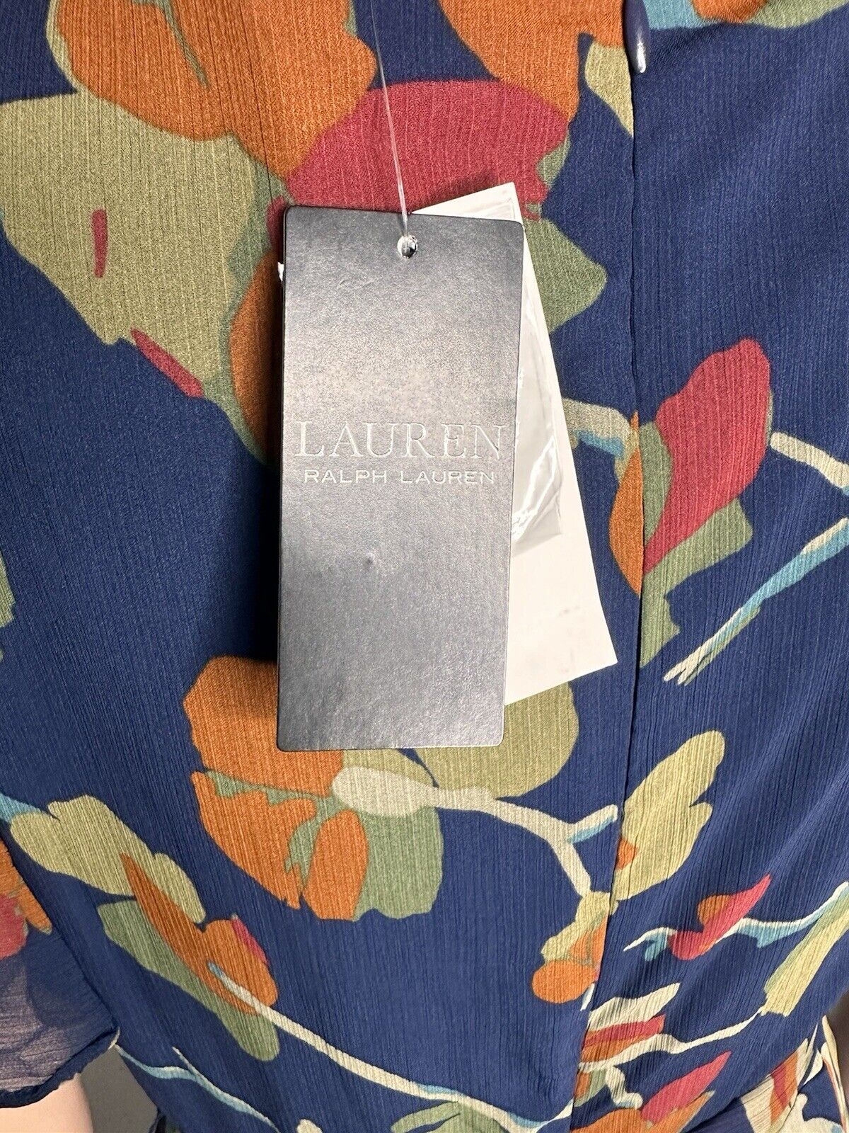 NWT LAUREN Ralph Lauren  Floral Ruffle-Trim Georgette Dress Size 2