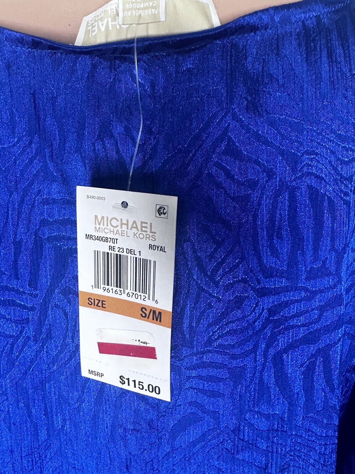 MICHAEL Michael Kors Women's Jacquard Handkerchief-Hem Top S/M
