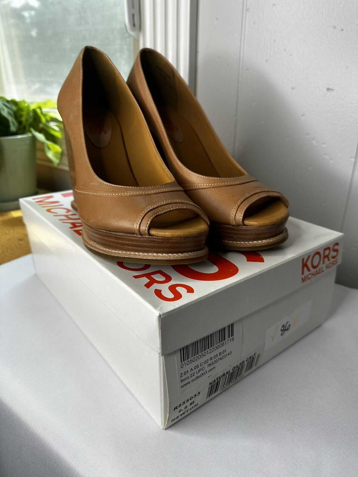 Michael Kors Natural Oiled Calf Wedge