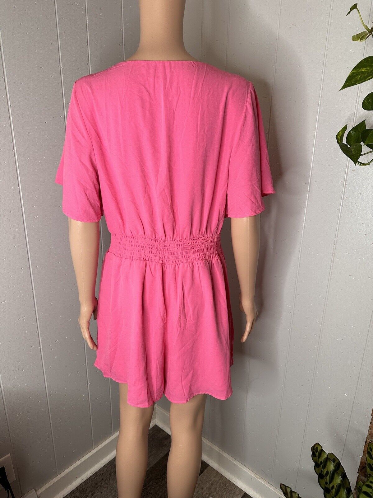 Loose Tie Front Romper L